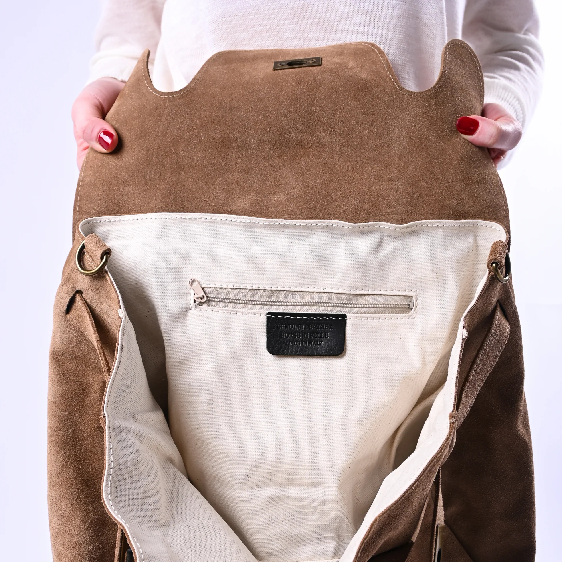 B LOVE - BORSA MEDIA MODELLO KELLY ART.16233 - CAMOSCIO DESERTO - Image 3