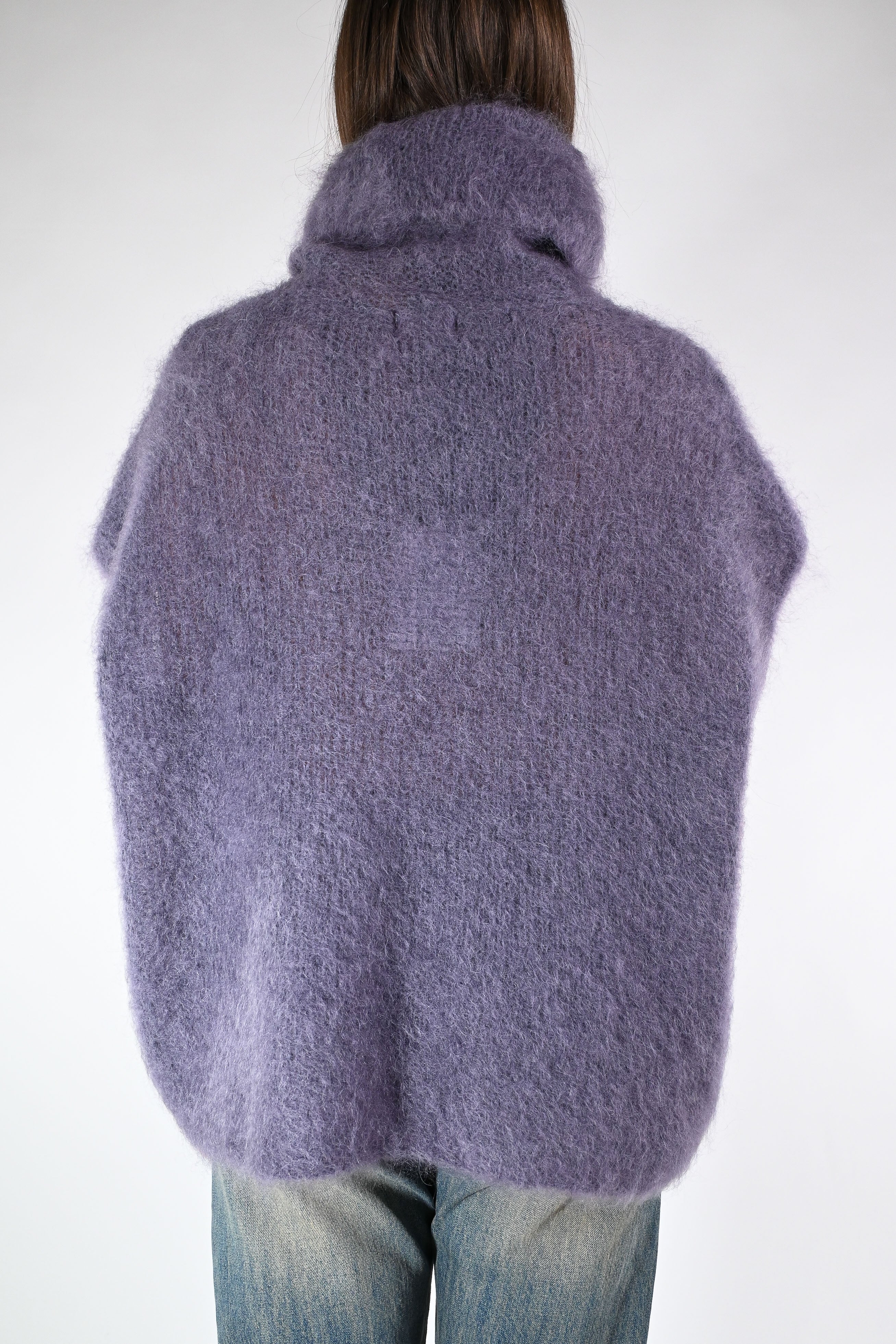 B LOVE - GILET OVER CIAMBELLA IN KID MOHAIR ART.28001 - PIOMBO - Image 4