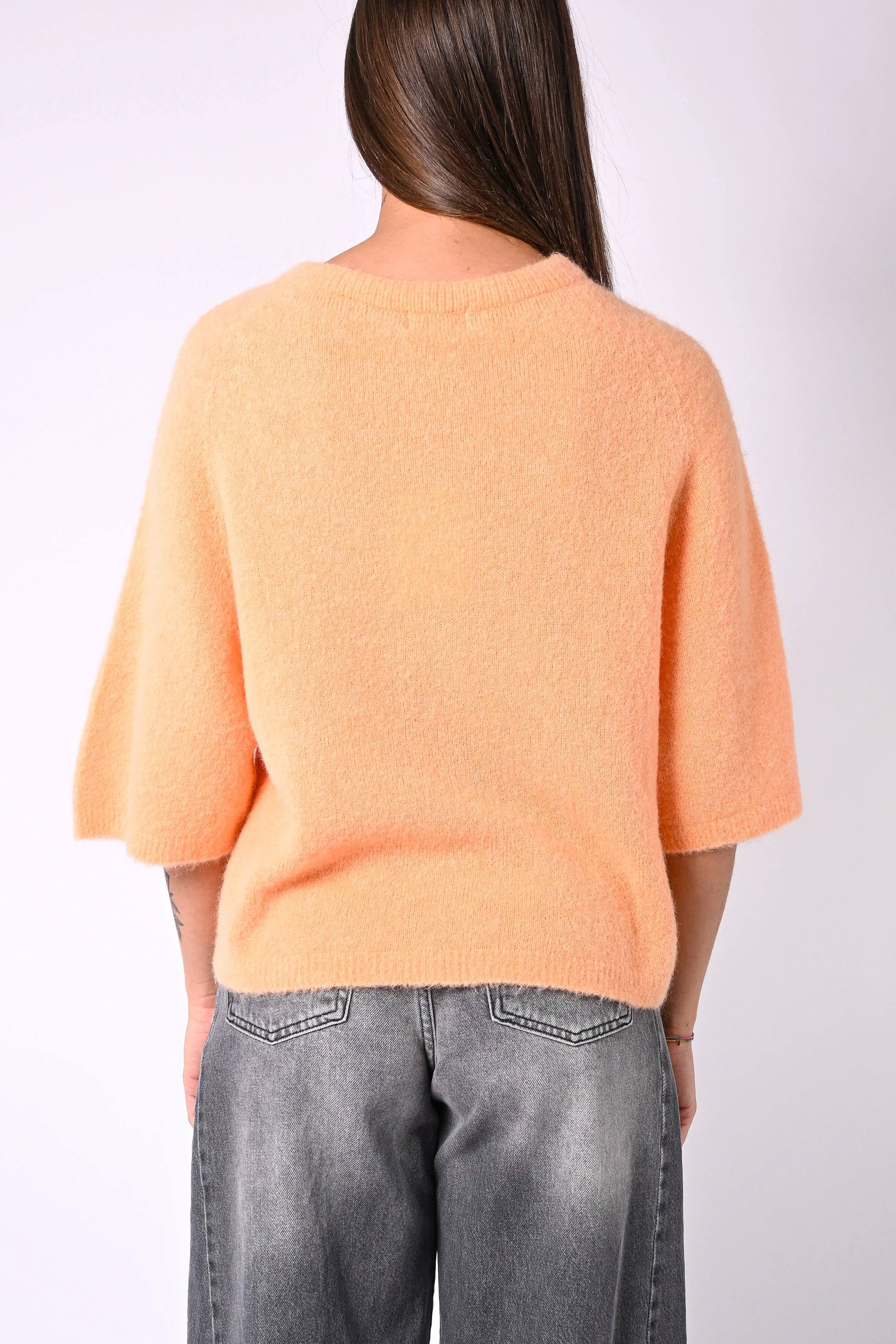 B LOVE - MAGLIA ALPACA OVER ART.COCCOLA/1038 - ARANCIONE - Image 4