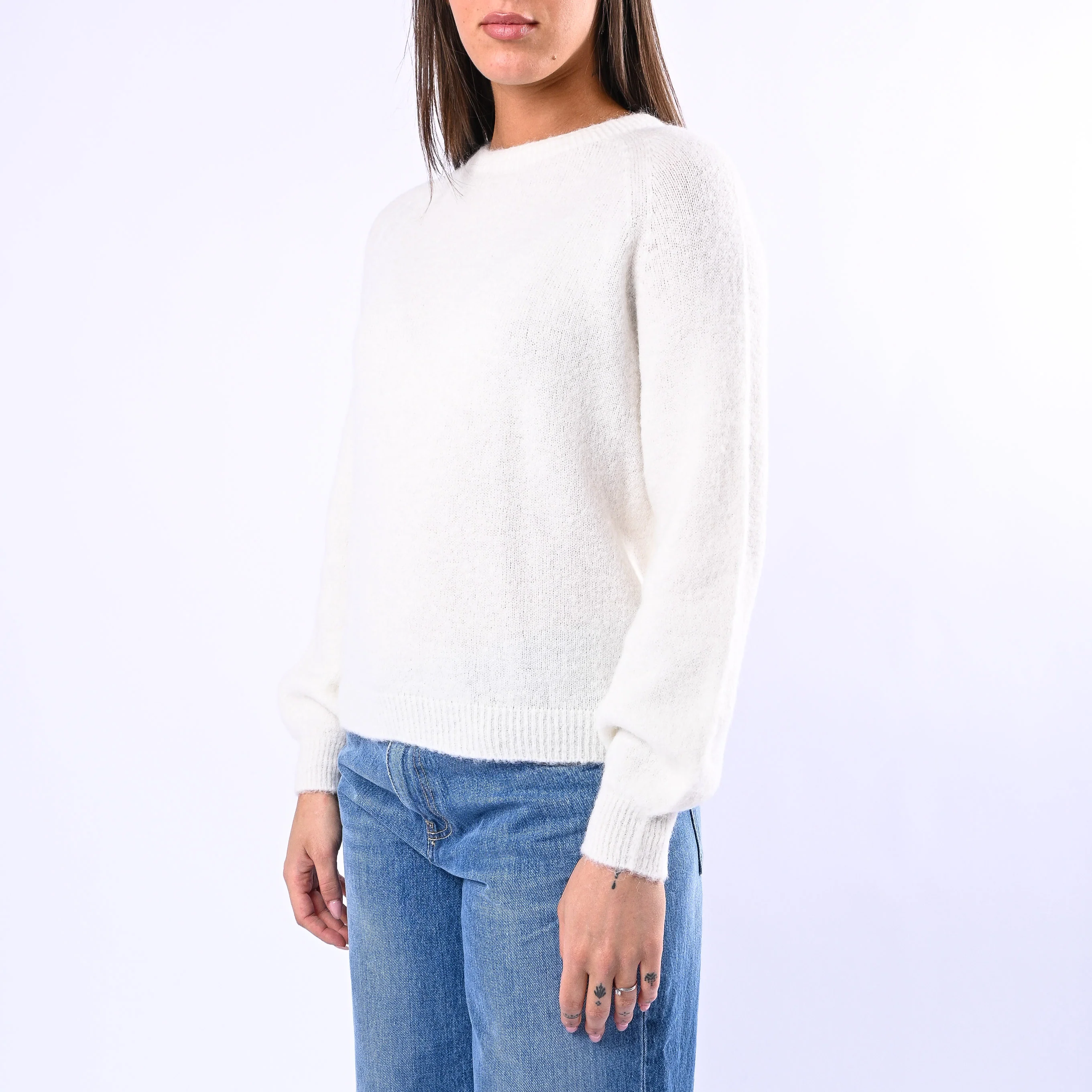 B LOVE - MAGLIA BABY ALPACA MANICA LUNGA ART.SOFT/1013 - BURRO - Image 3