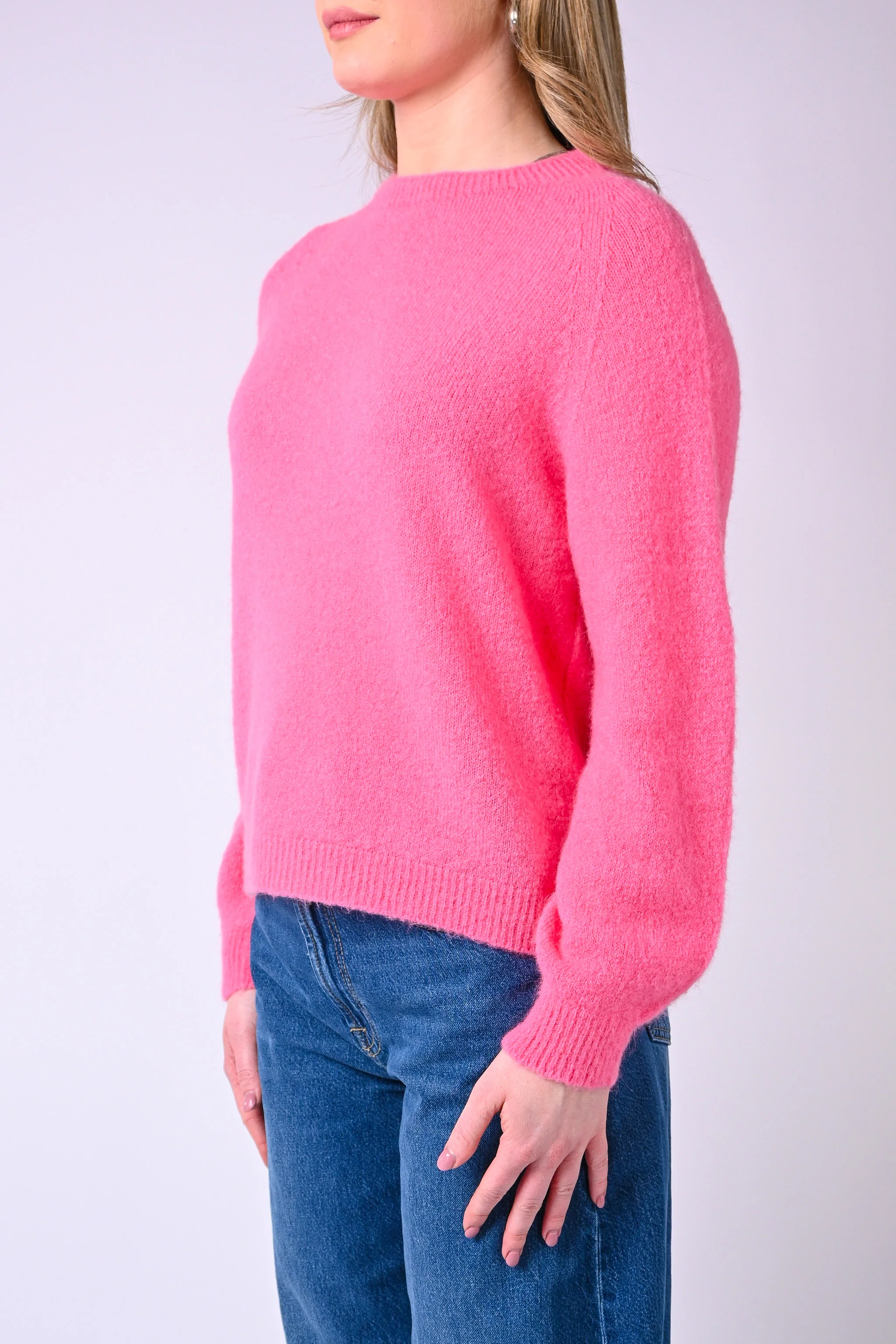B LOVE - MAGLIA BABY ALPACA MANICA LUNGA ART.SOFT/1013 - ROSA PINK - Image 3