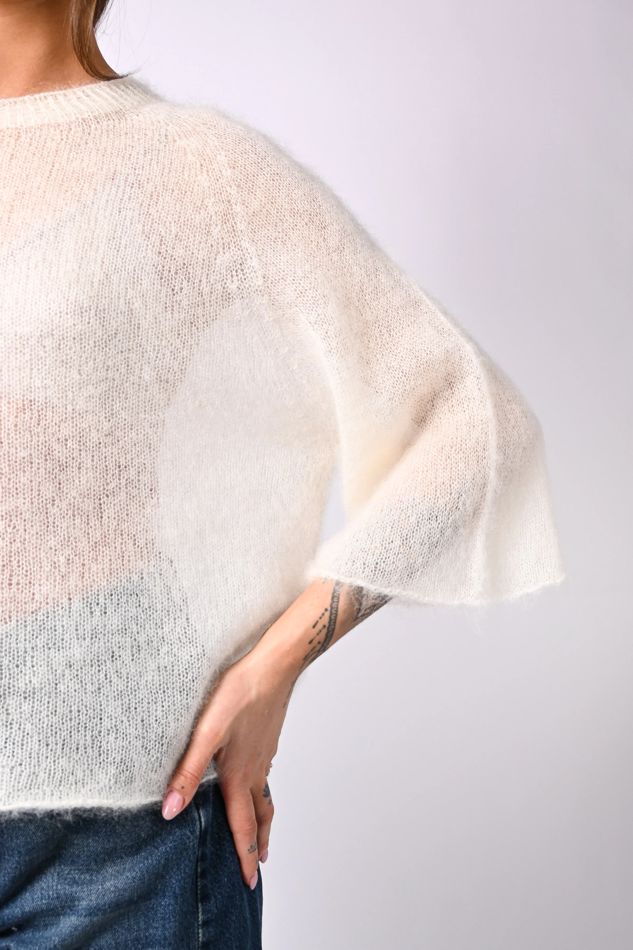 B LOVE - MAGLIA KID MOHAIR EXTRALIGHT ART.2505 - PANNA - Image 5
