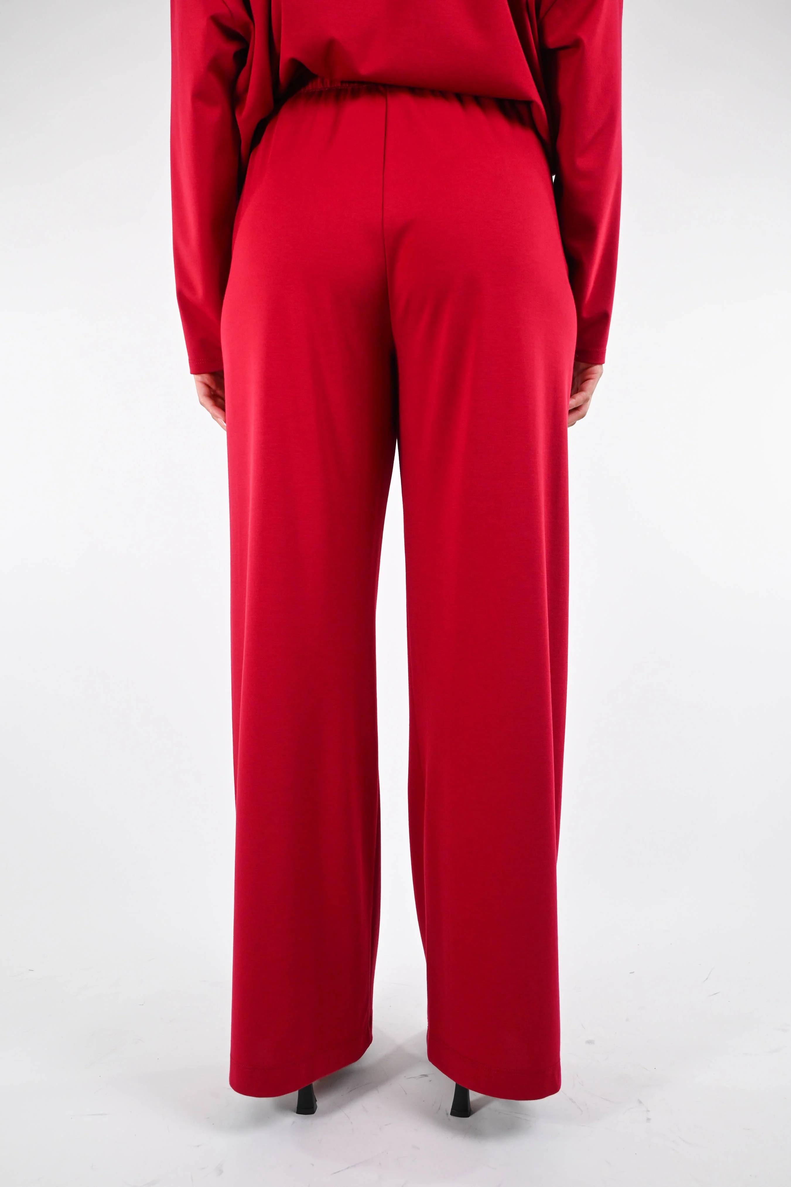 B LOVE - PANTALONE PALAZZO PUNTO MILANO ART.11685 - ROSSO - Image 4