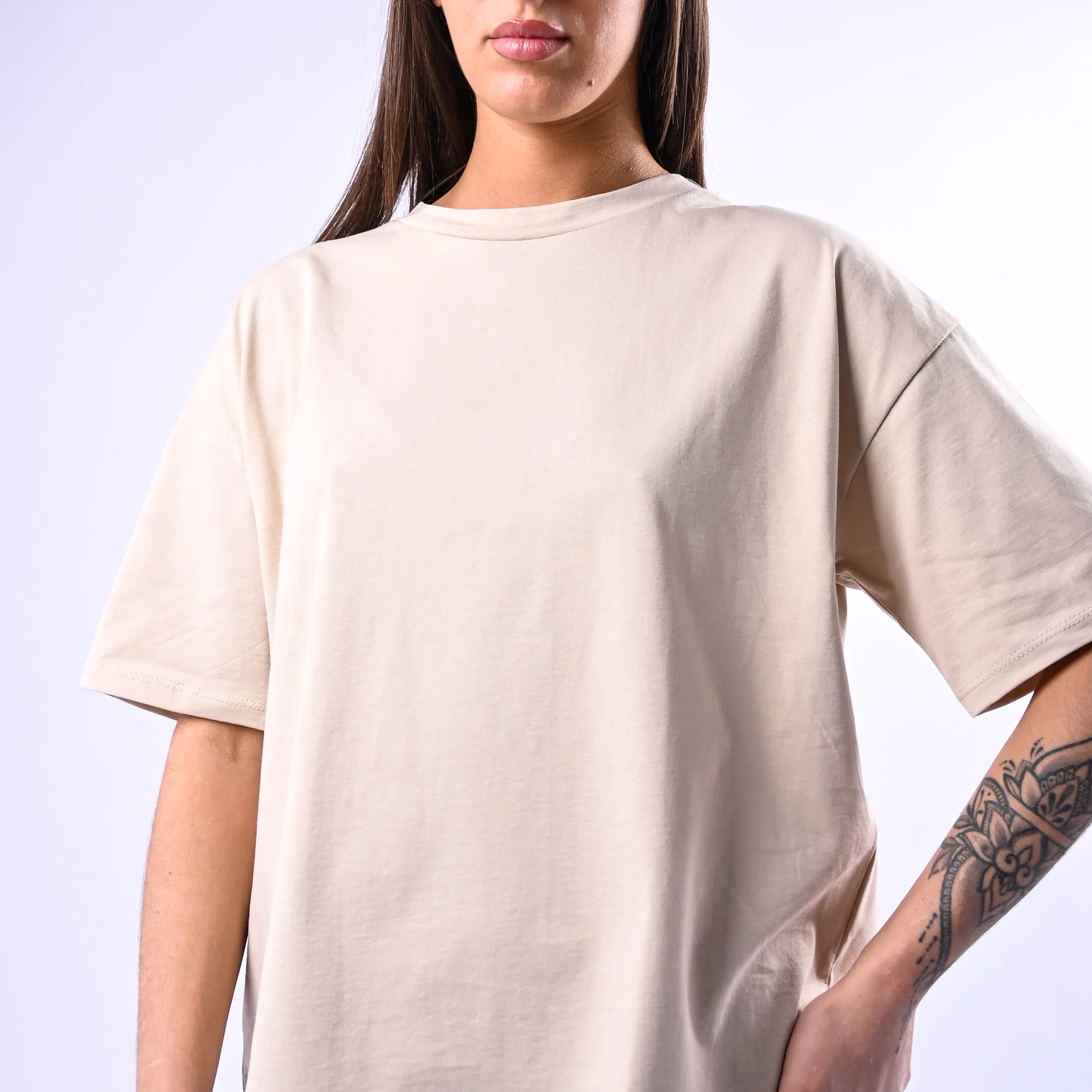 B LOVE - T-SHIRT A SCATOLA MANICA CORTA ART.12016 - BEIGE - Image 5