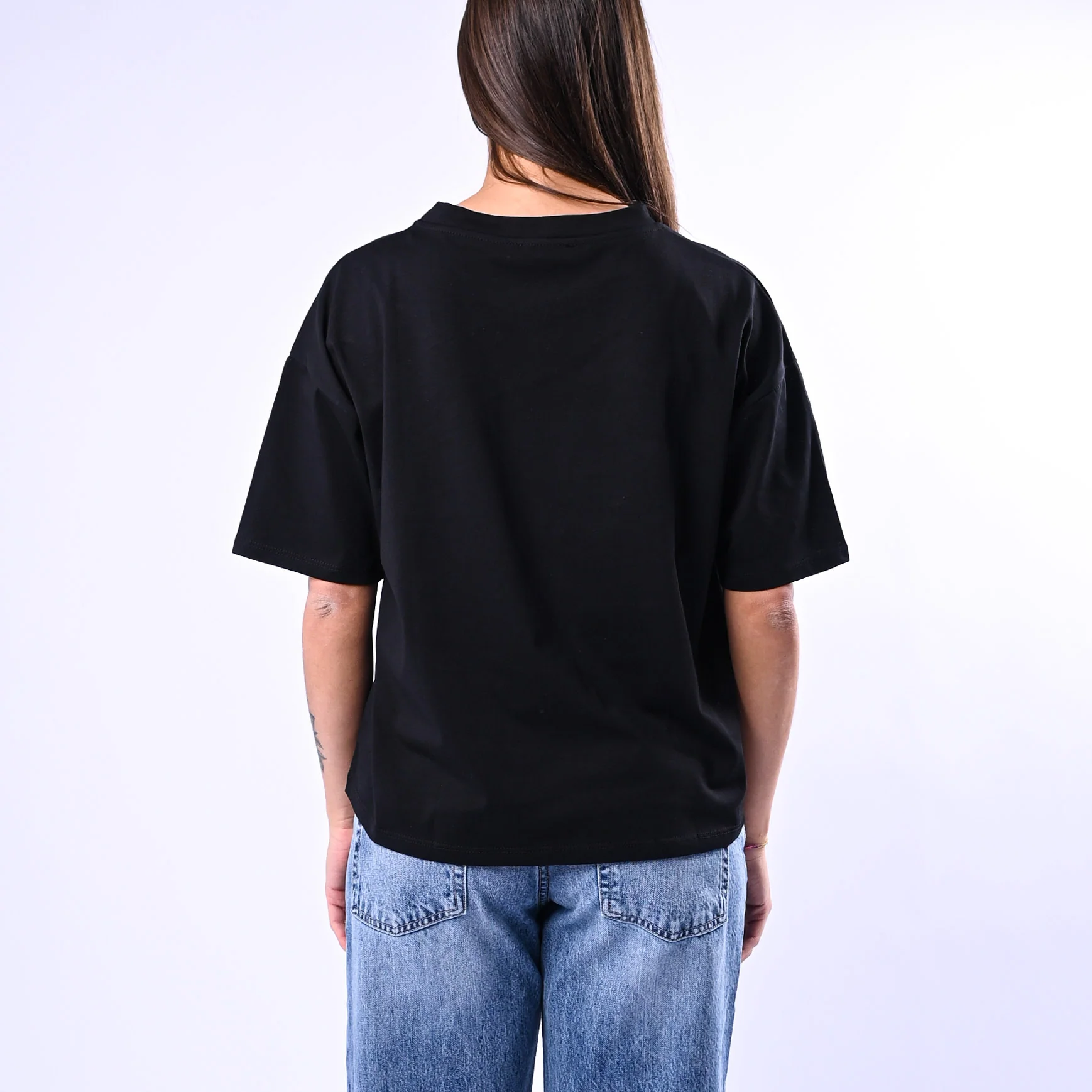 B LOVE - T-SHIRT A SCATOLA MANICA CORTA ART.12016 - NERO - Image 4