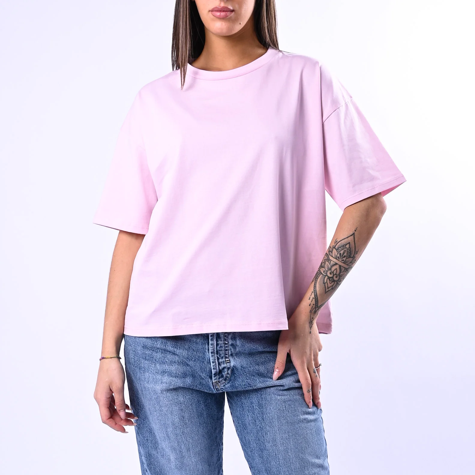 B LOVE - T-SHIRT A SCATOLA MANICA CORTA ART.12016 - ROSA