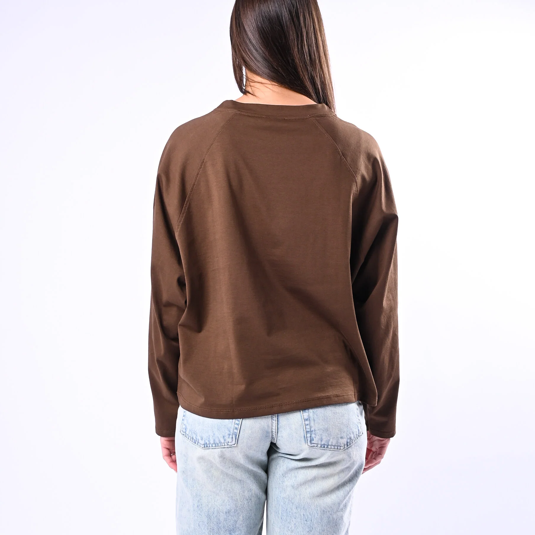 B LOVE - T-SHIRT A SCATOLA MANICA LUNGA ART.11751 - CIOCCOLATO - Image 4
