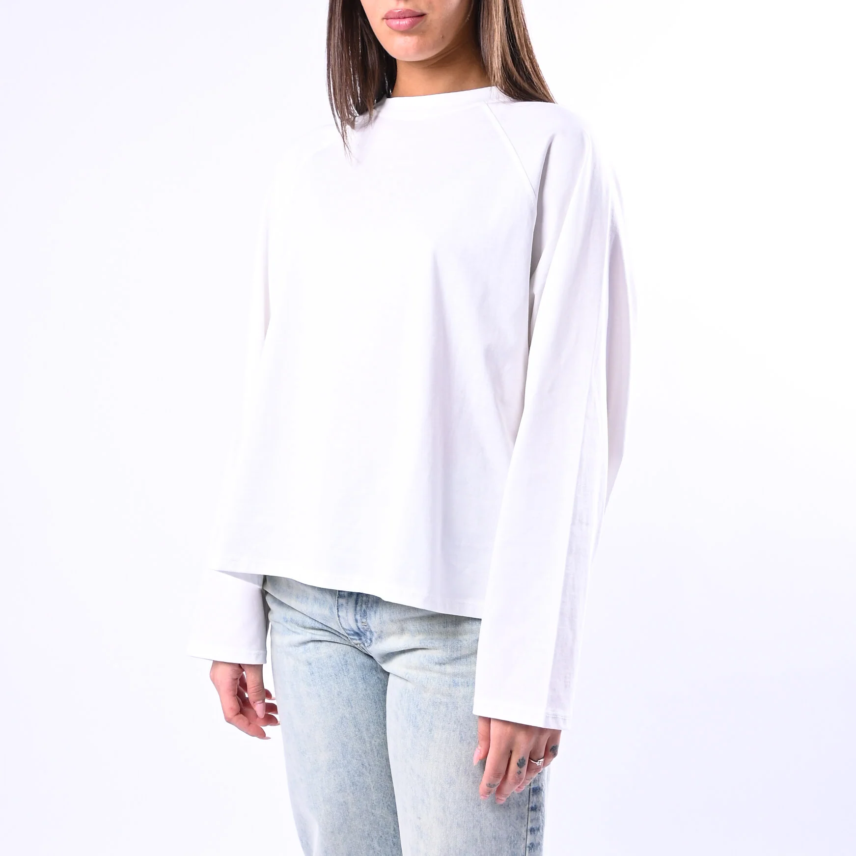 B LOVE - T-SHIRT A SCATOLA MANICA LUNGA ART.11751 - PANNA - Image 3