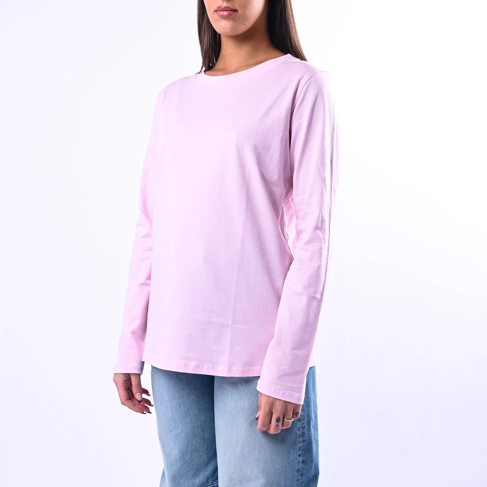 B LOVE - T-SHIRT GIROCOLLO MANICA LUNGA ART.12038 - ROSA - Image 3