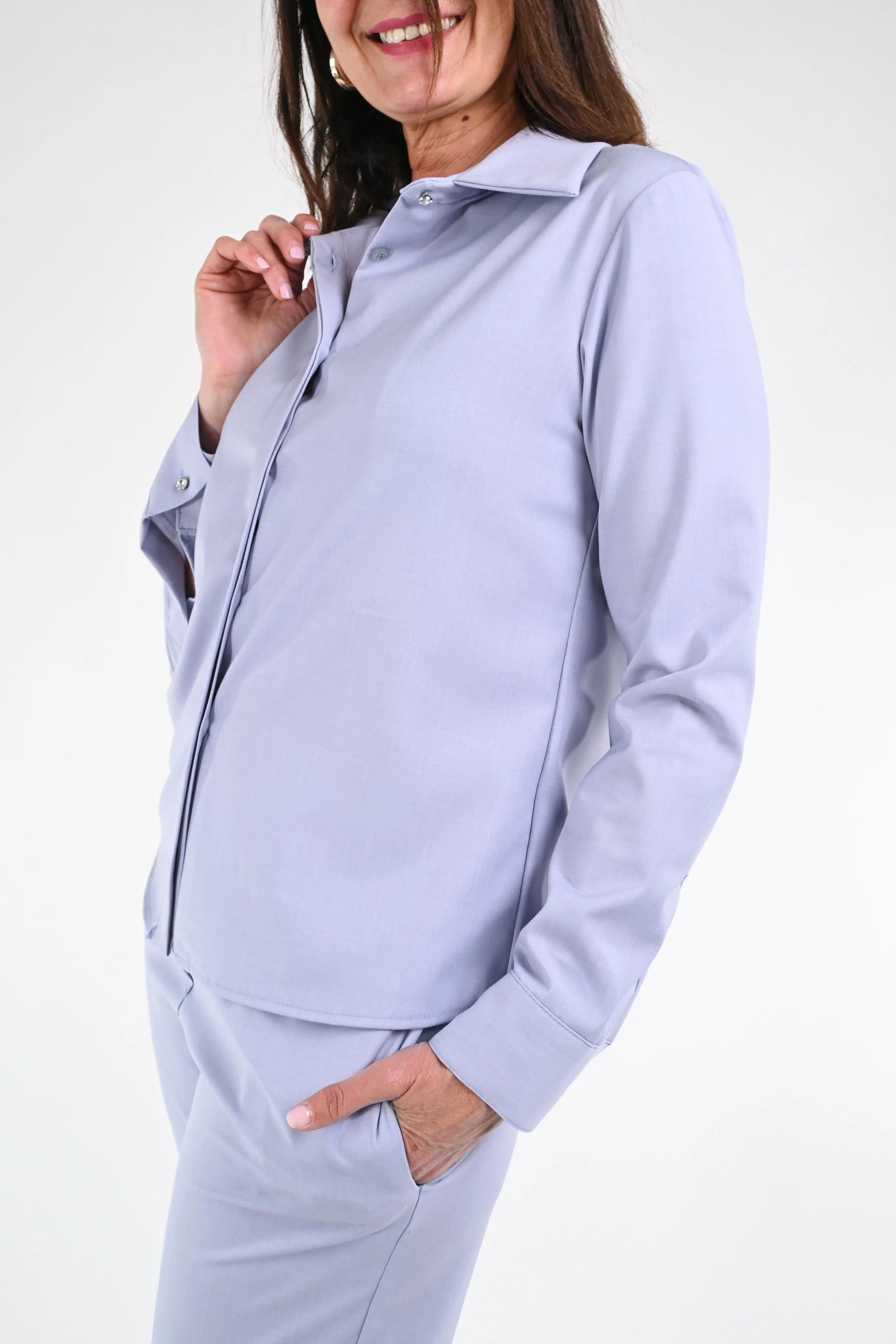 GOLD - CAMICIA POLIVISCOSA ART.67739/4557 - CELESTE - Image 3