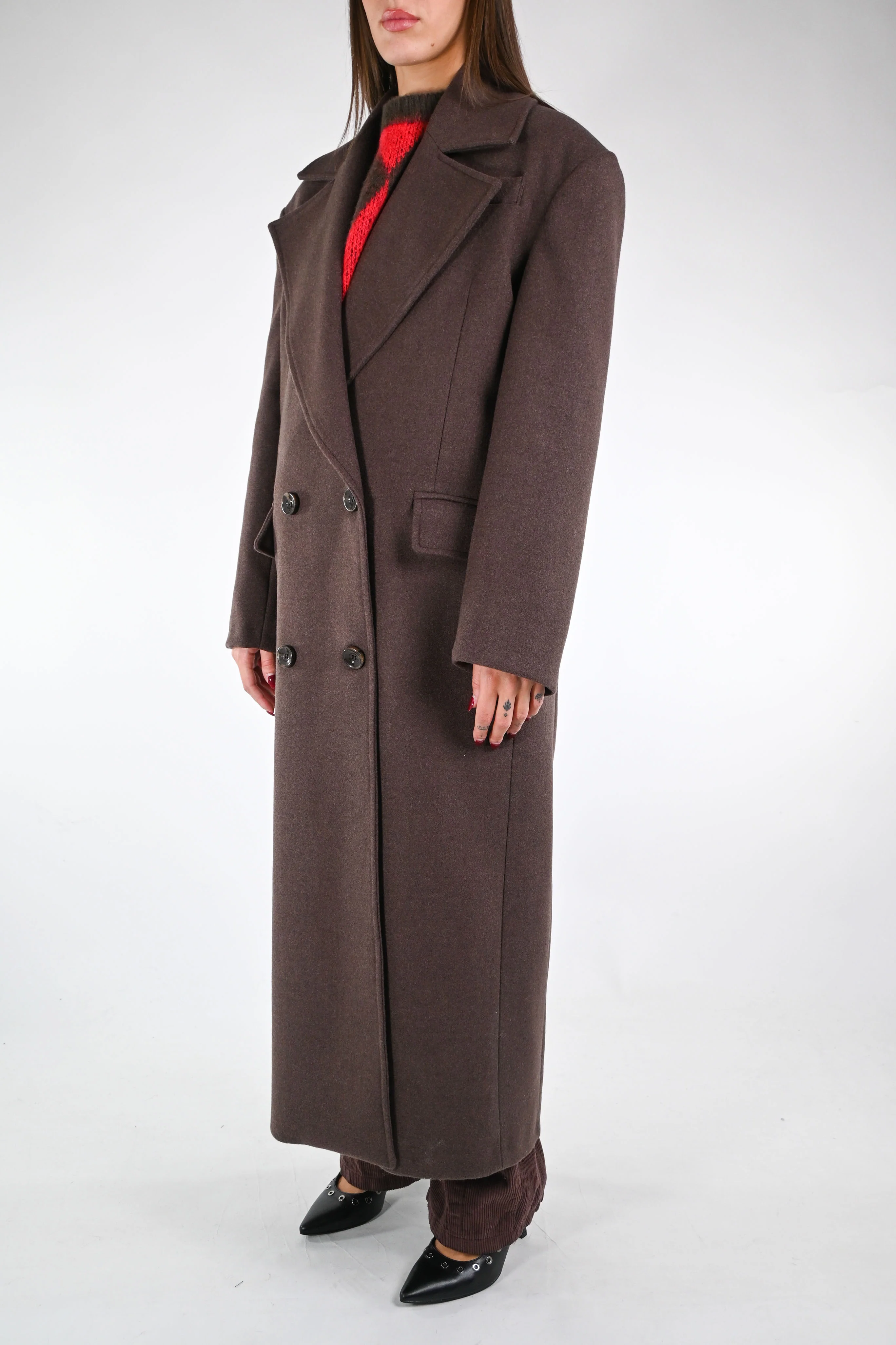 GOLD - CAPPOTTO OVER DOPPIOPETTO ART.88087/4610 - MORO - Image 3