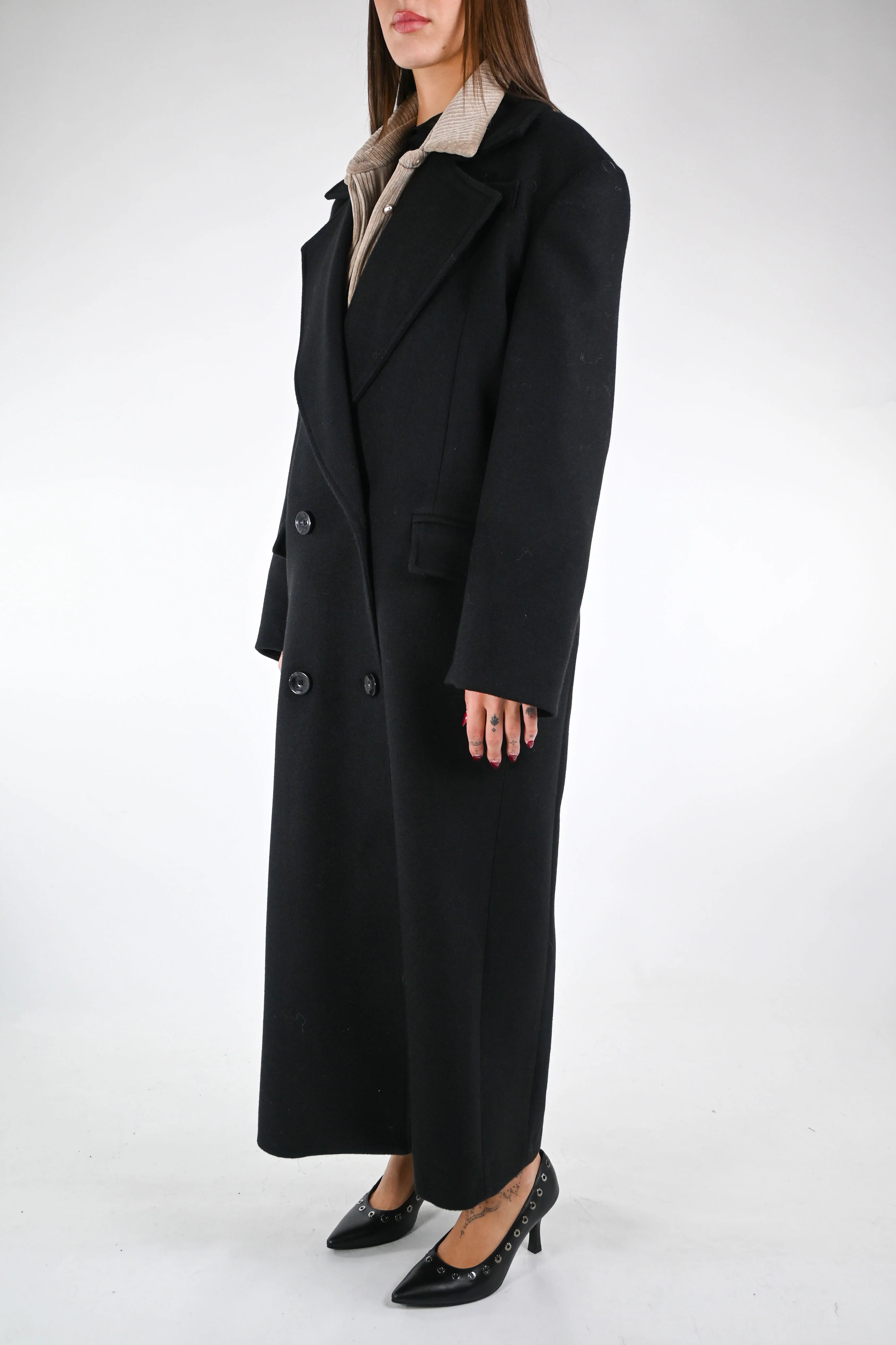 GOLD - CAPPOTTO OVER DOPPIOPETTO ART.88087/4610 - NERO - Image 3