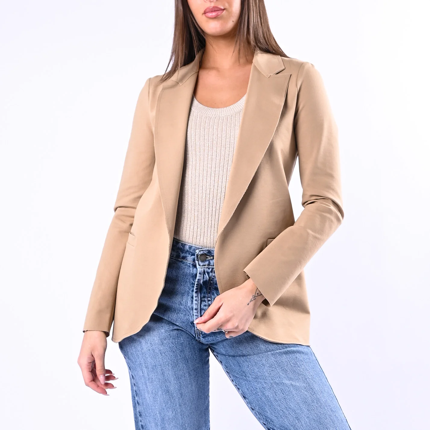 GOLD - GIACCA EASY TAGLIO VIVO PUNTO MILANO ART.374783923 - SAFARI