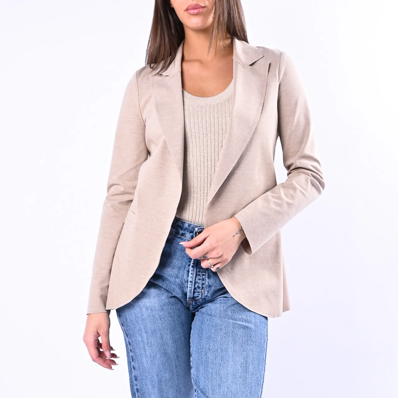 GOLD - GIACCA EASY TAGLIO VIVO PUNTO MILANO ART.374783923 - CASHA'