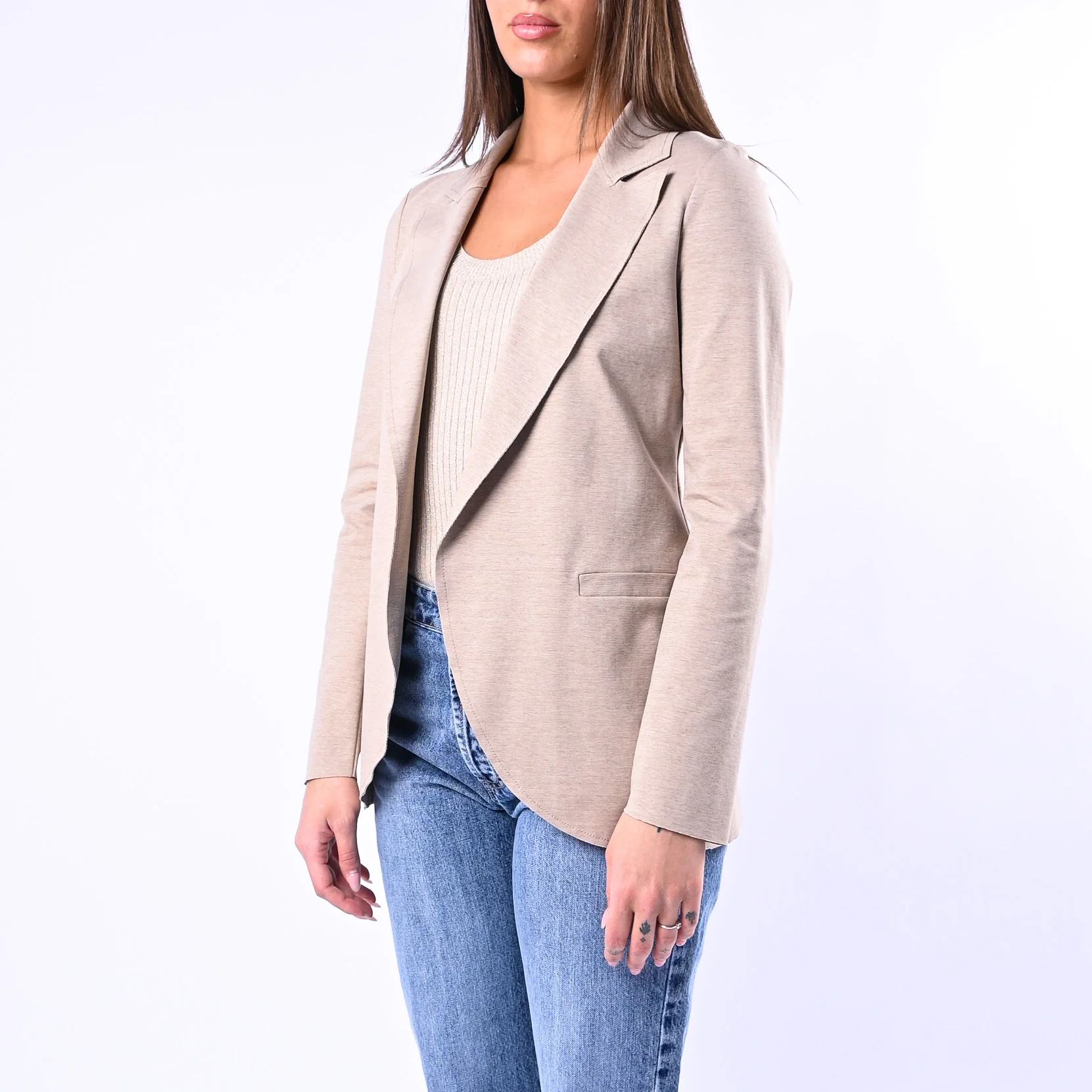 GOLD - GIACCA EASY TAGLIO VIVO PUNTO MILANO ART.374783923 - CASHA' - Image 3