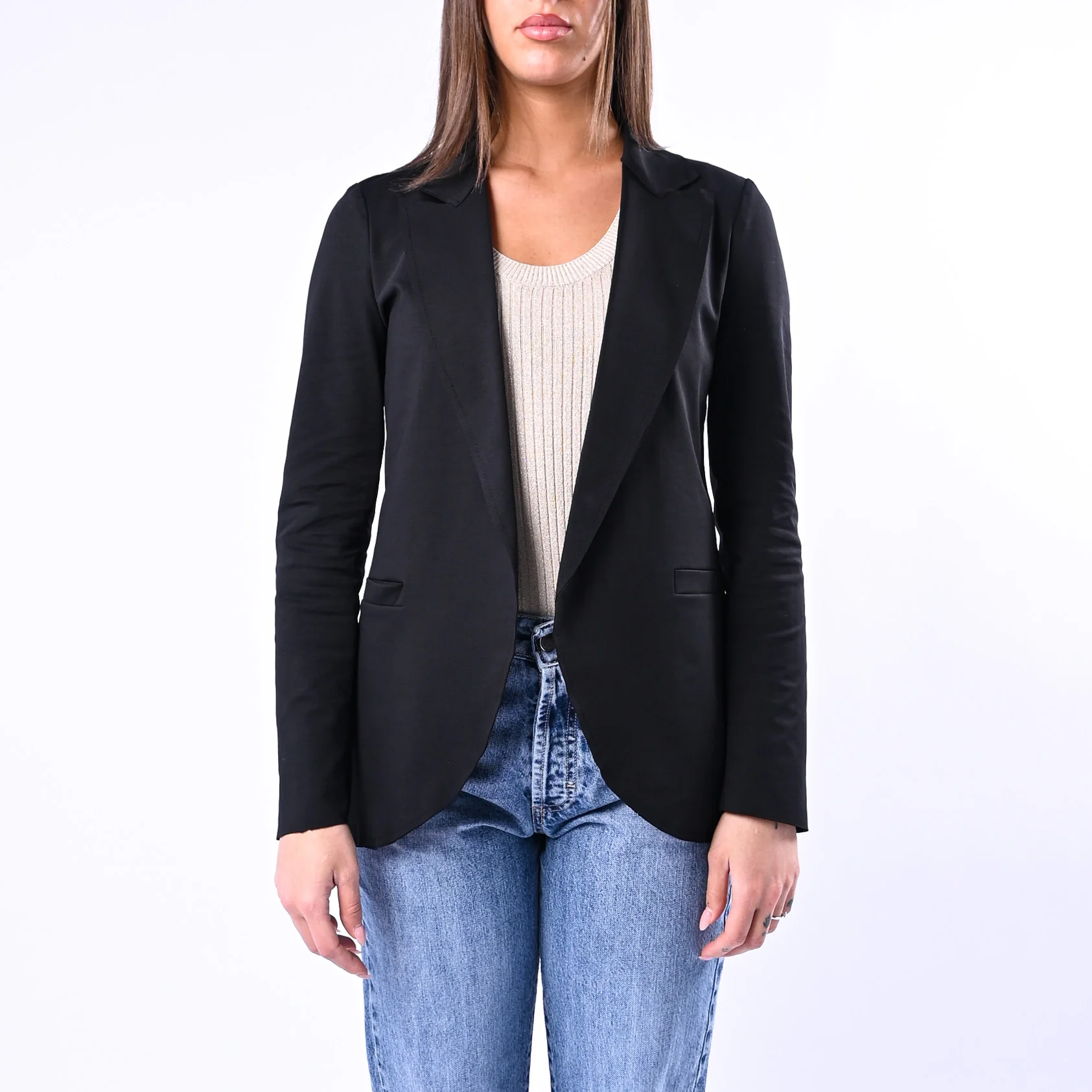 GOLD - GIACCA EASY TAGLIO VIVO PUNTO MILANO ART.374783923 - NERO - Image 2