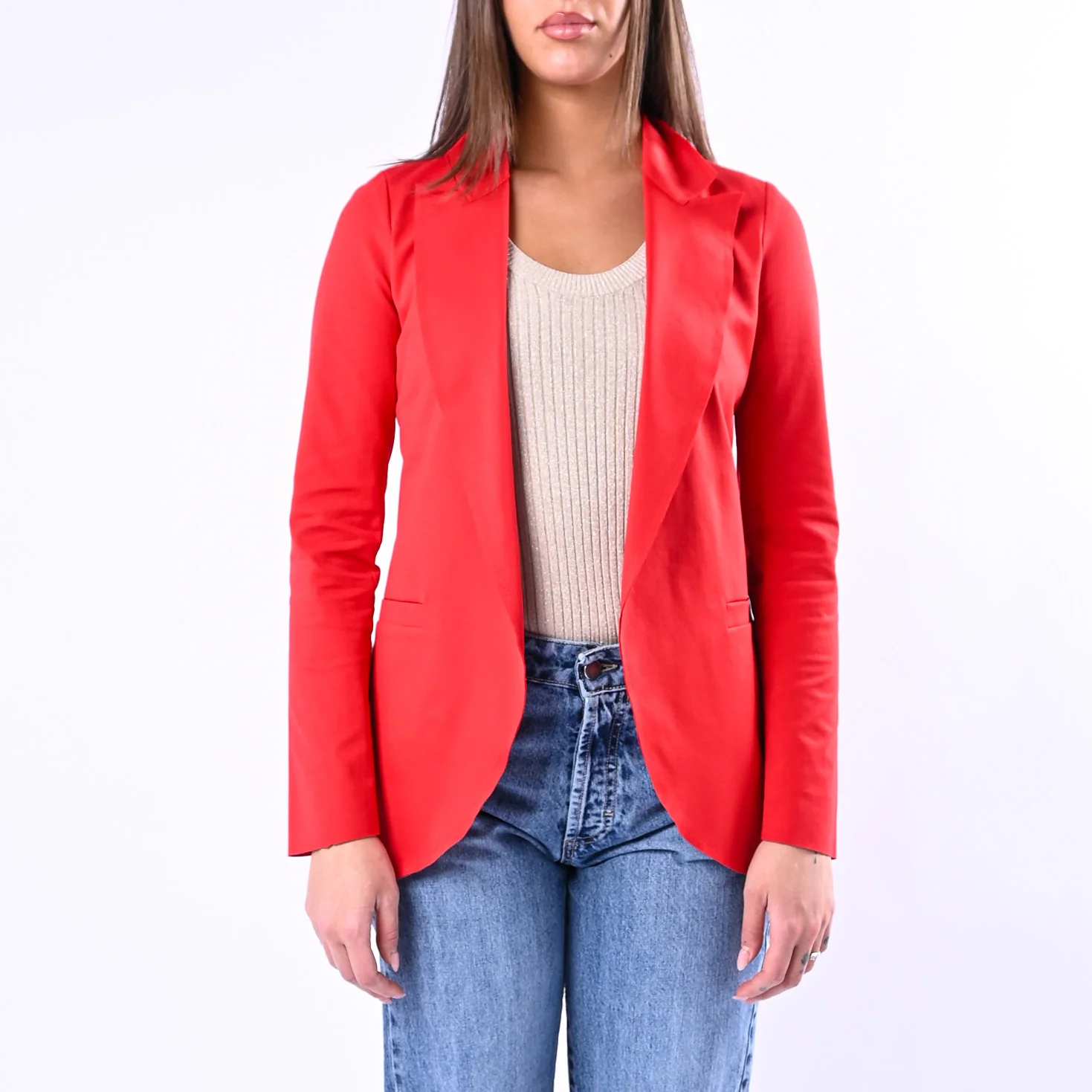 GOLD - GIACCA EASY TAGLIO VIVO PUNTO MILANO ART.374783923 - ROSSO - Image 2