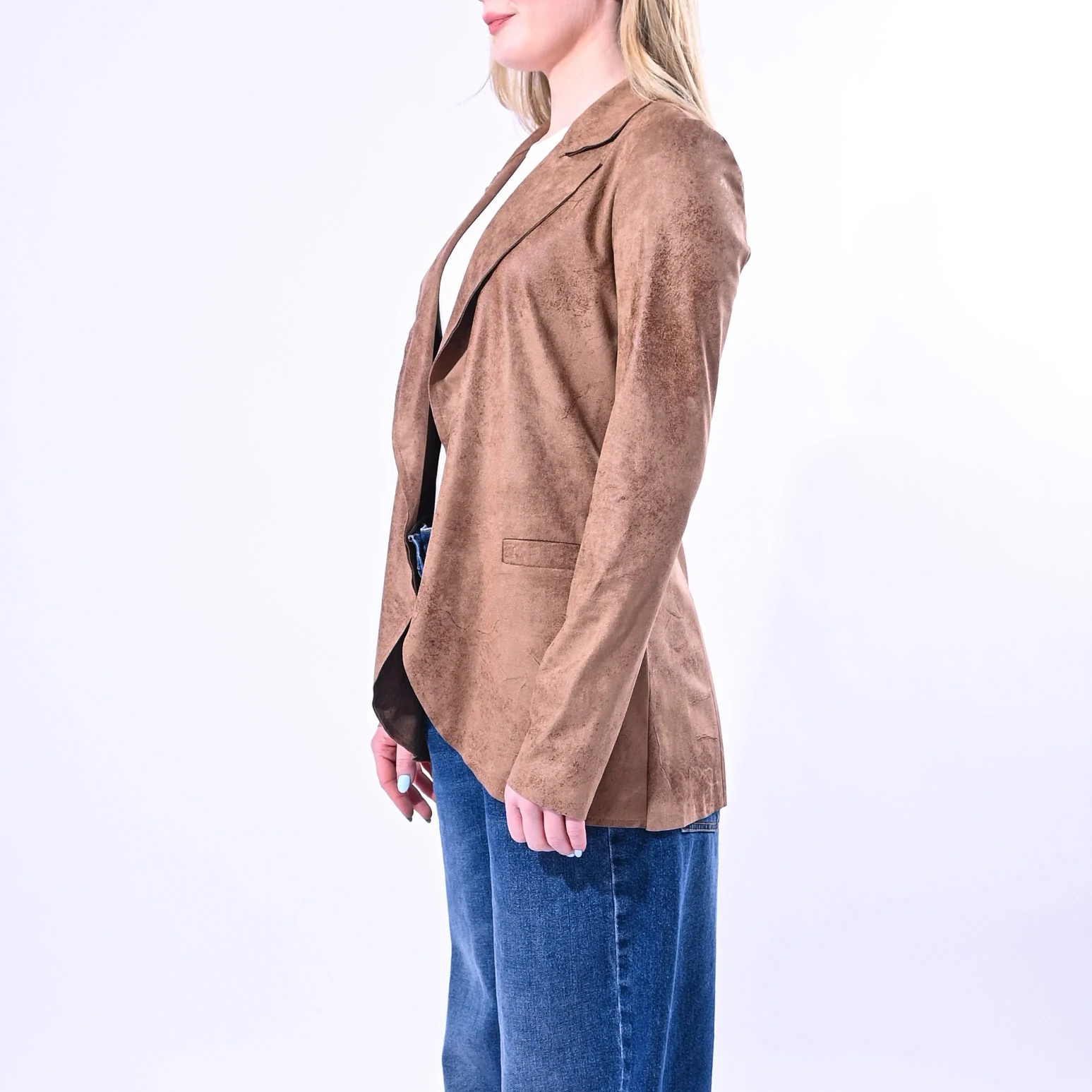 GOLD - GIACCA ROCK EASY ART.37478/3181/C - SUEDE COGNAC - Image 3