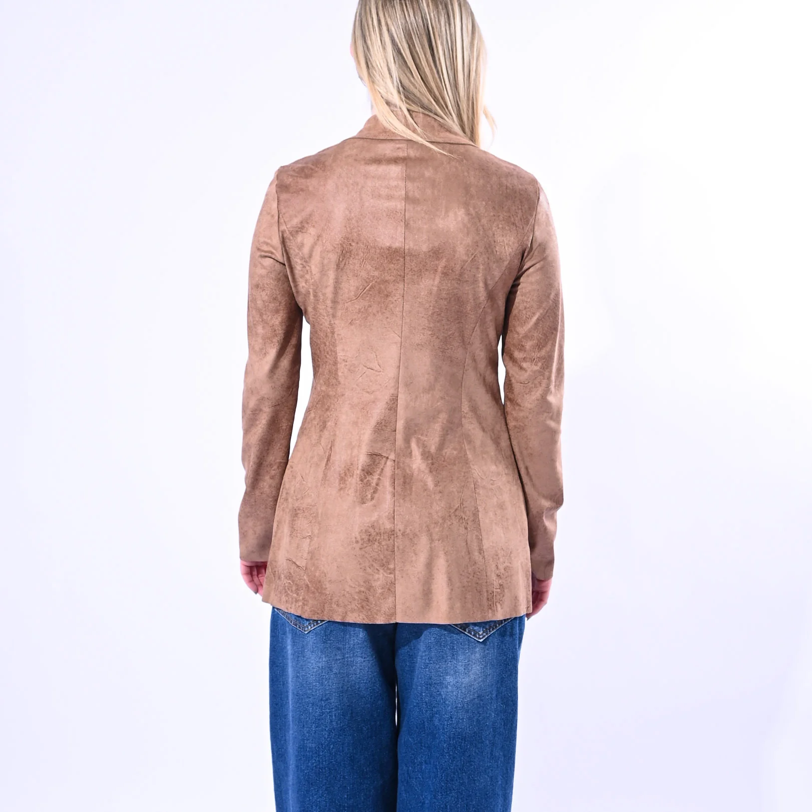 GOLD - GIACCA ROCK EASY ART.37478/3181/C - SUEDE COGNAC - Image 4