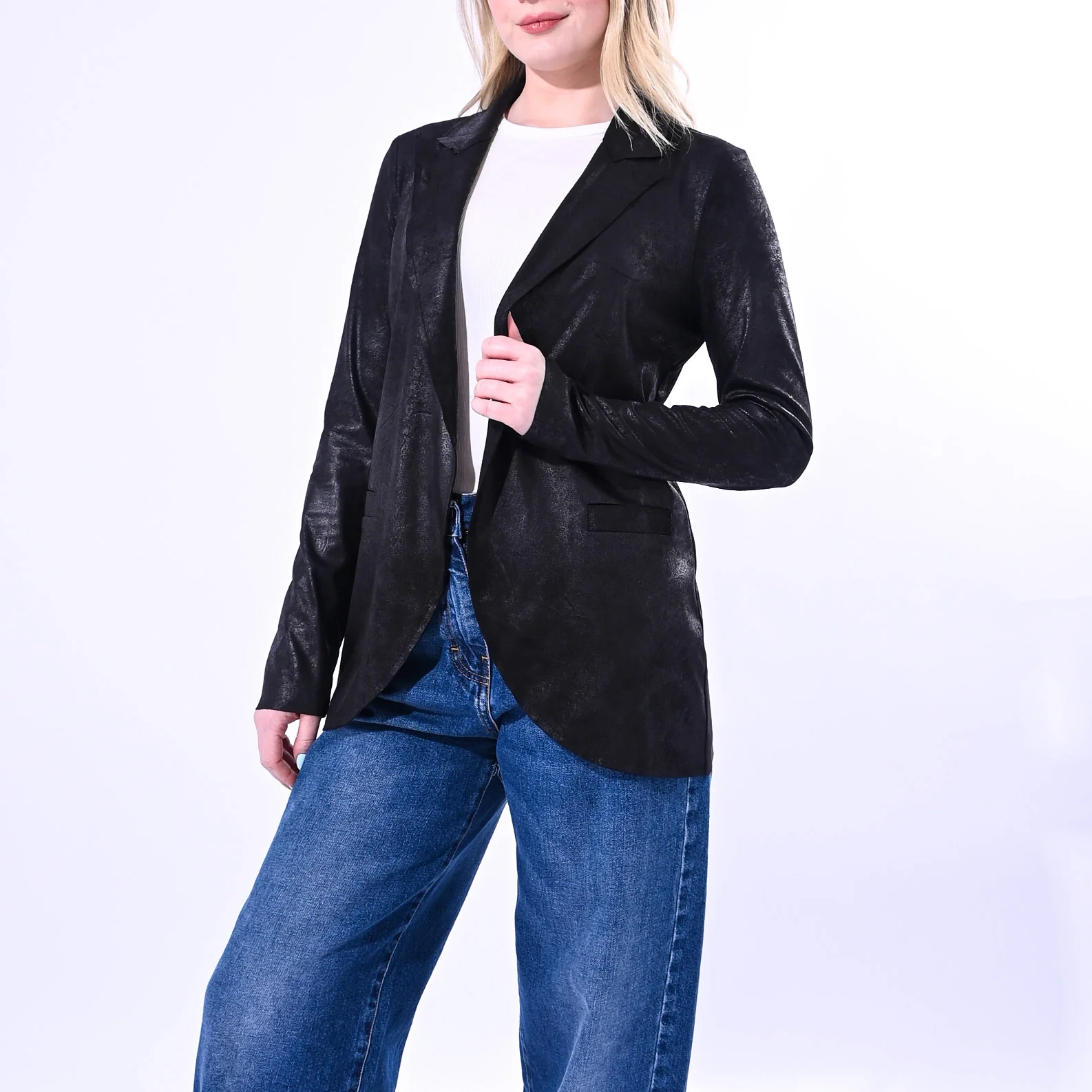 GOLD - GIACCA ROCK EASY ART.37478/3181/N - SUEDE NERO