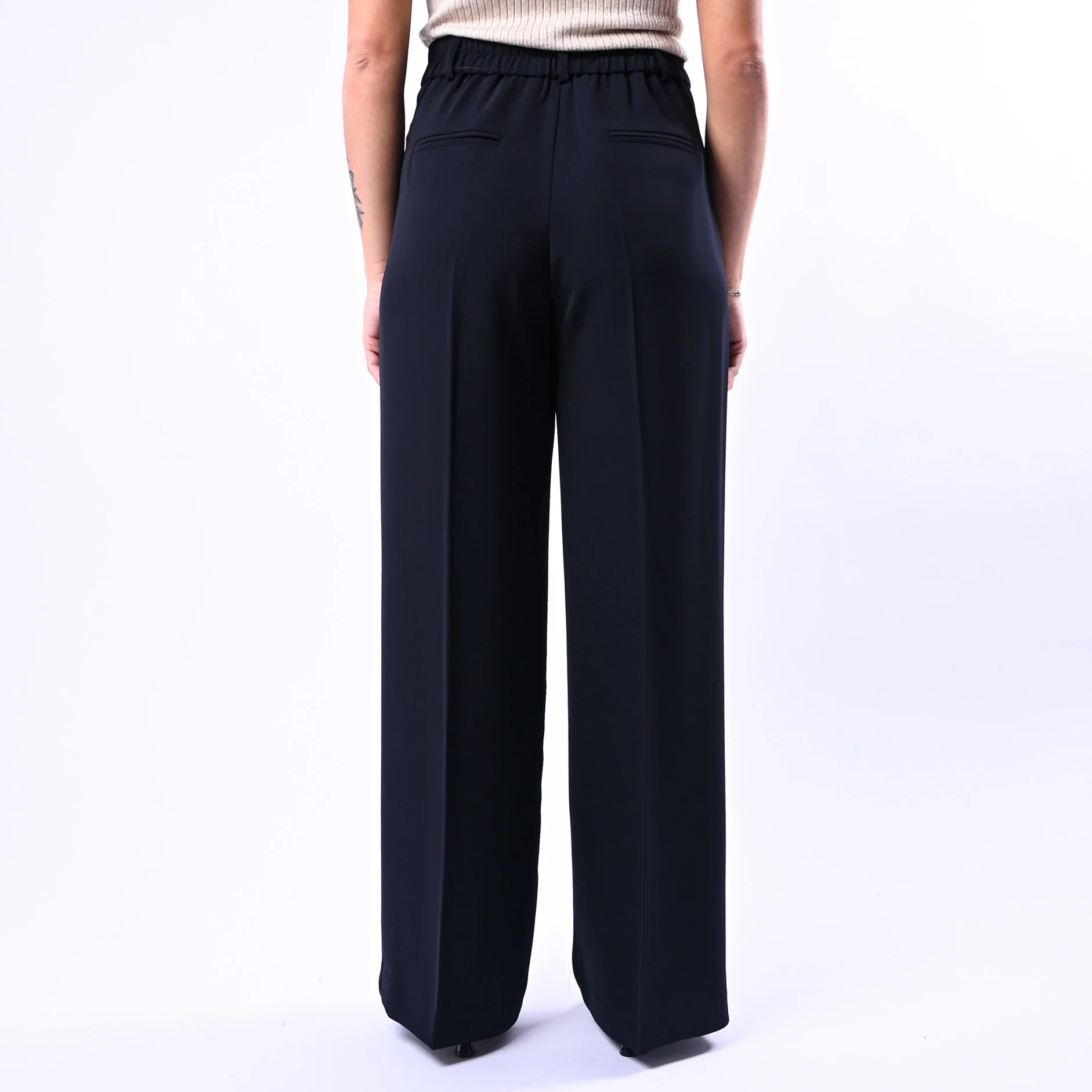 GOLD - PANTALONE PALAZZO EASY FLUIDO ART.17312/4724 - BLU - Image 4