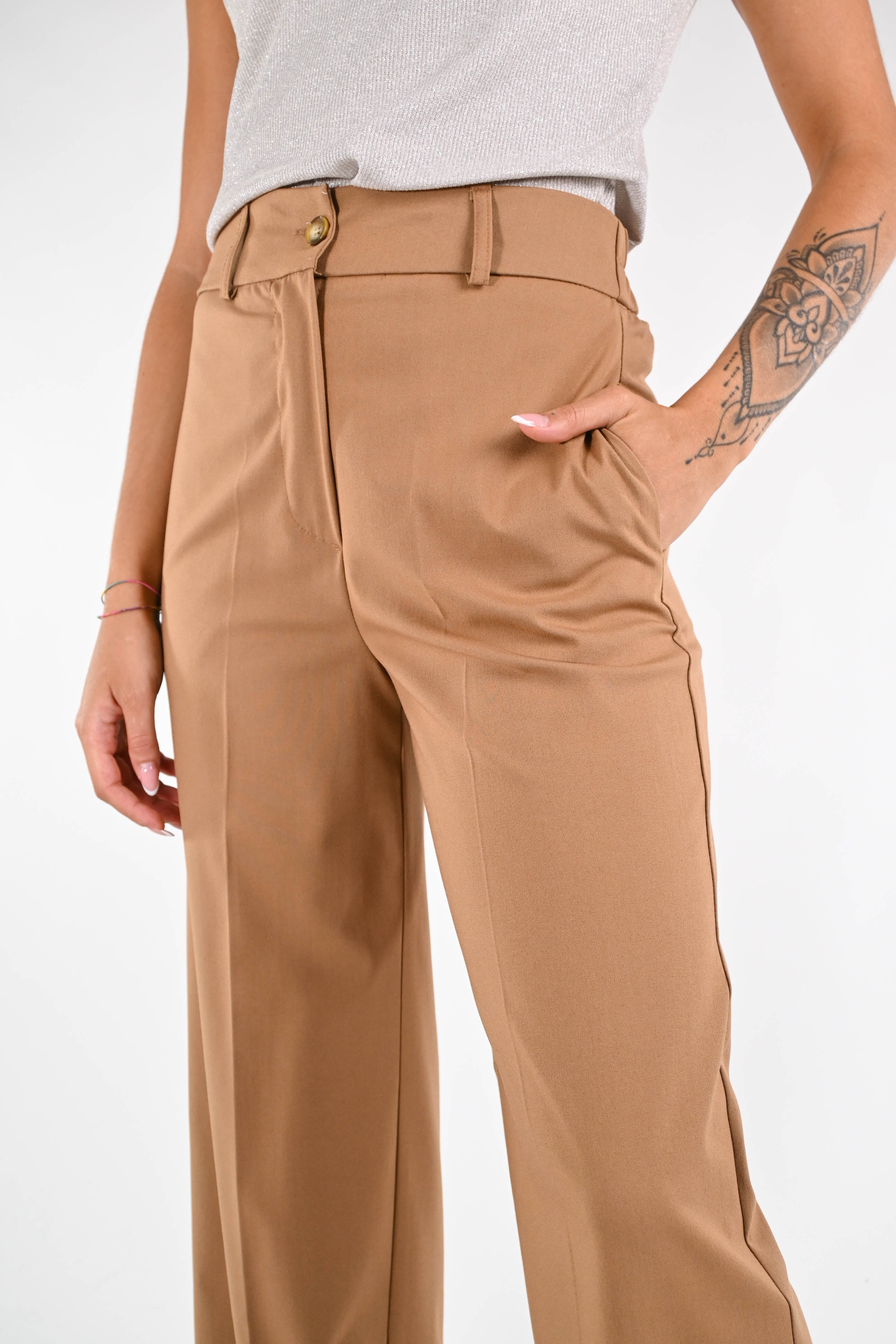 GOLD - PANTALONE PALAZZO EASY POLIVISCOSA ART.17312/4252 - CAMMELLO - Image 5
