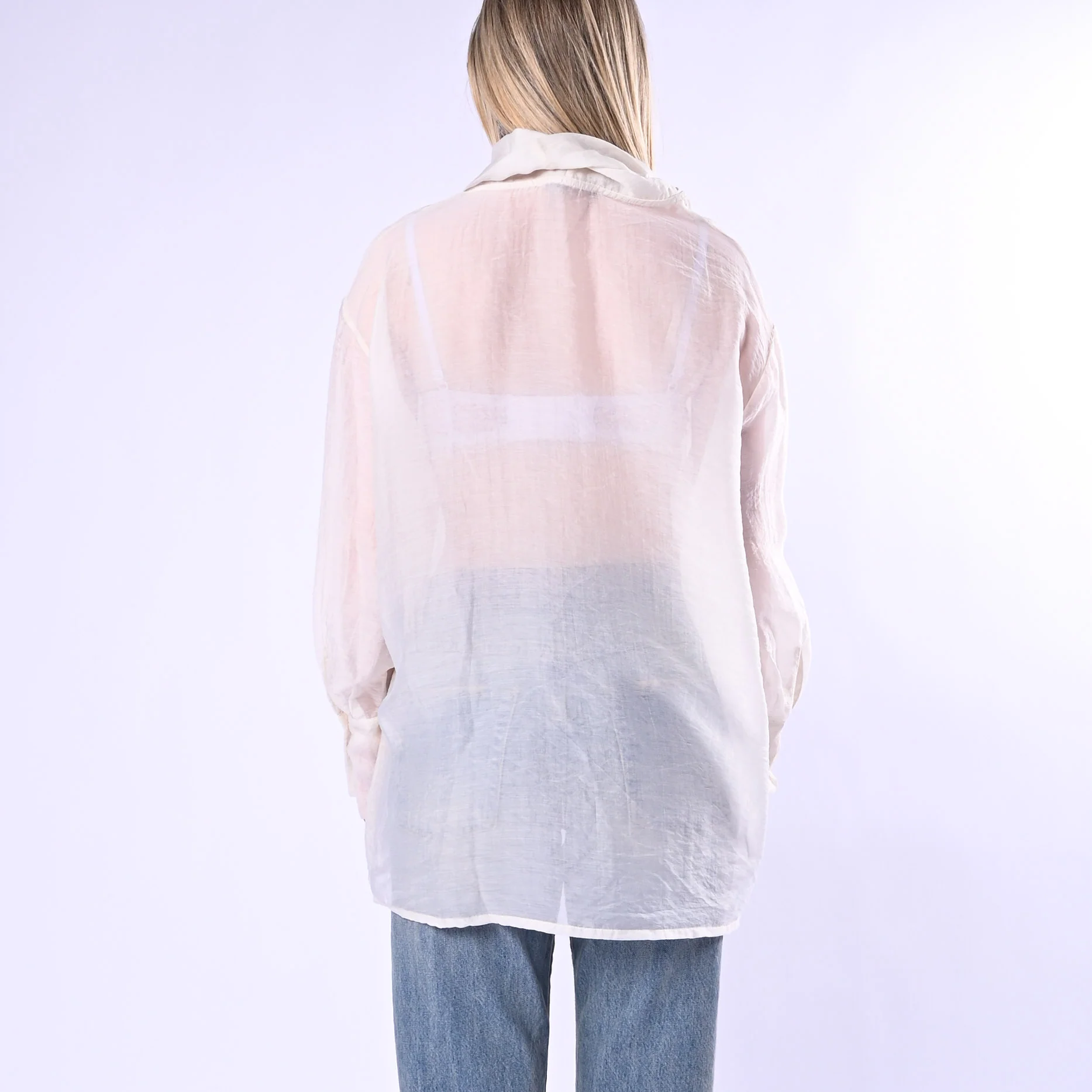HAVEONE - BLUSA COLLO CRATERE CON POLSINO ART.CWG-R007/B - BURRO - Image 4