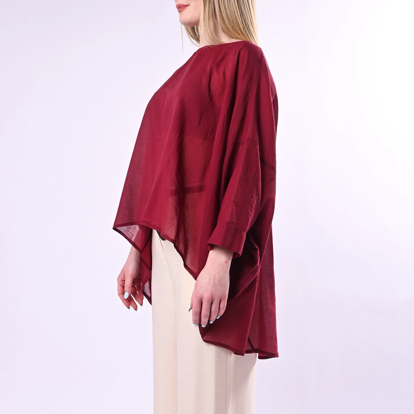 HAVEONE - BLUSA OVER AMPIA IN MUSSOLA ART.CMA-Q390/I - INDIA - Image 3