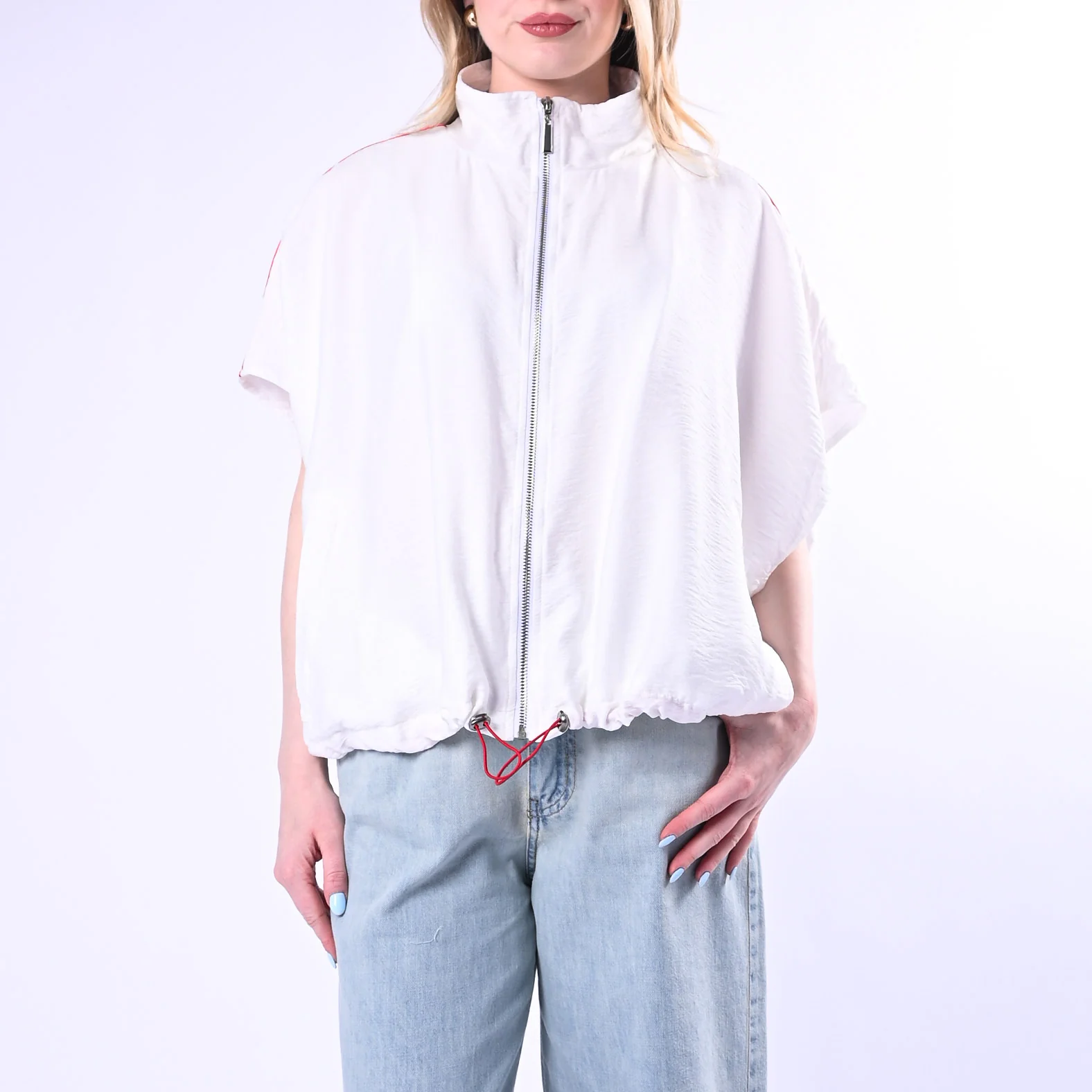 HAVEONE - BOMBER SMANICATO IN VISCOSA ART.KSV-Q078/BU - BURRO - Image 2