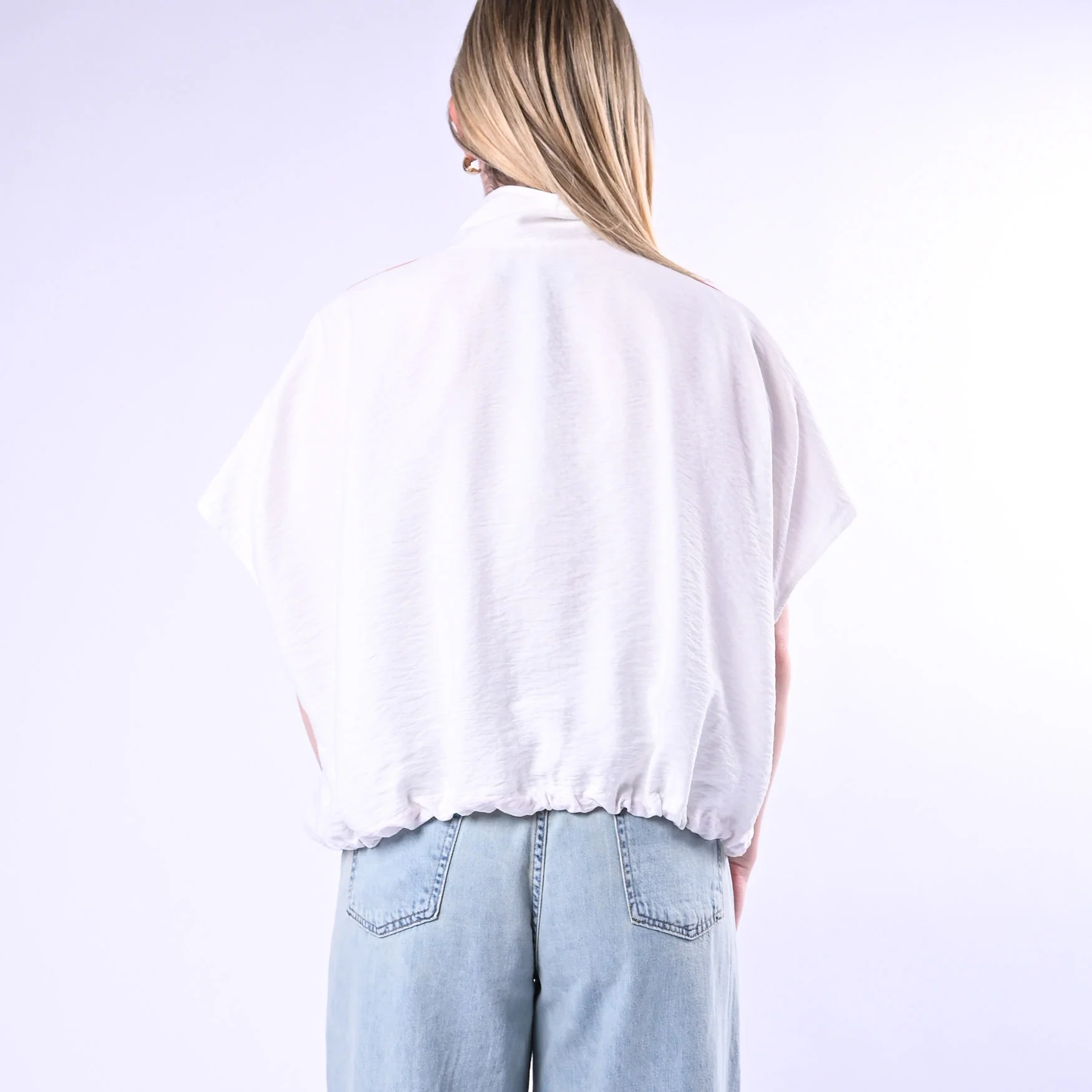 HAVEONE - BOMBER SMANICATO IN VISCOSA ART.KSV-Q078/BU - BURRO - Image 4