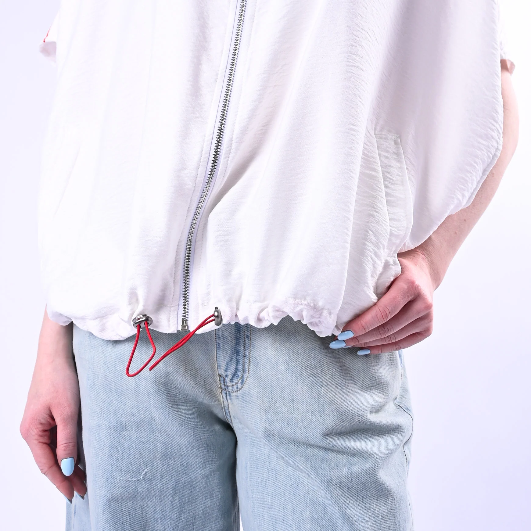 HAVEONE - BOMBER SMANICATO IN VISCOSA ART.KSV-Q078/BU - BURRO - Image 5