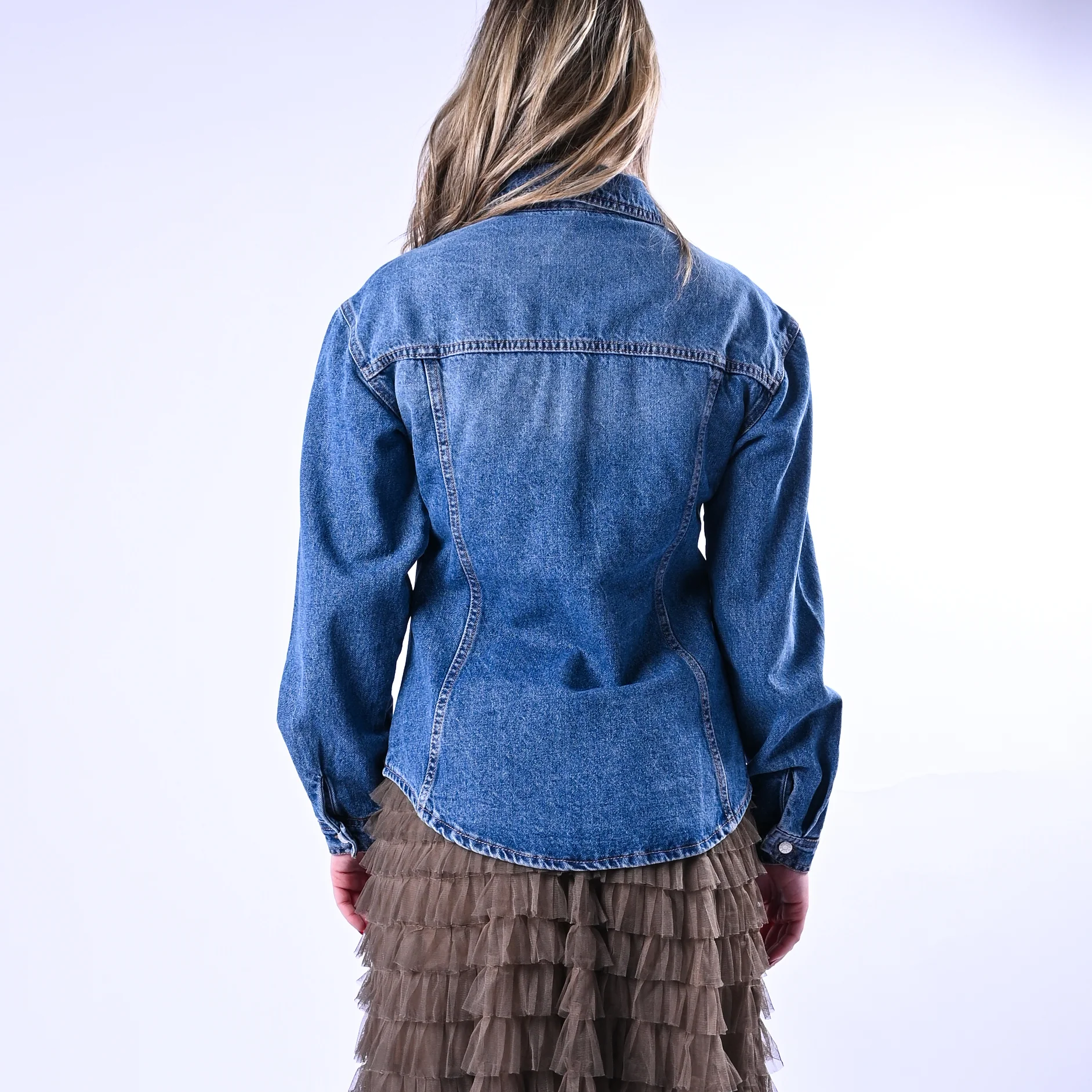 HAVEONE - CAMICIA DENIM SFIANCATA ART.CGZ-Q075 - LAVAGGIO MEDIO - Image 4