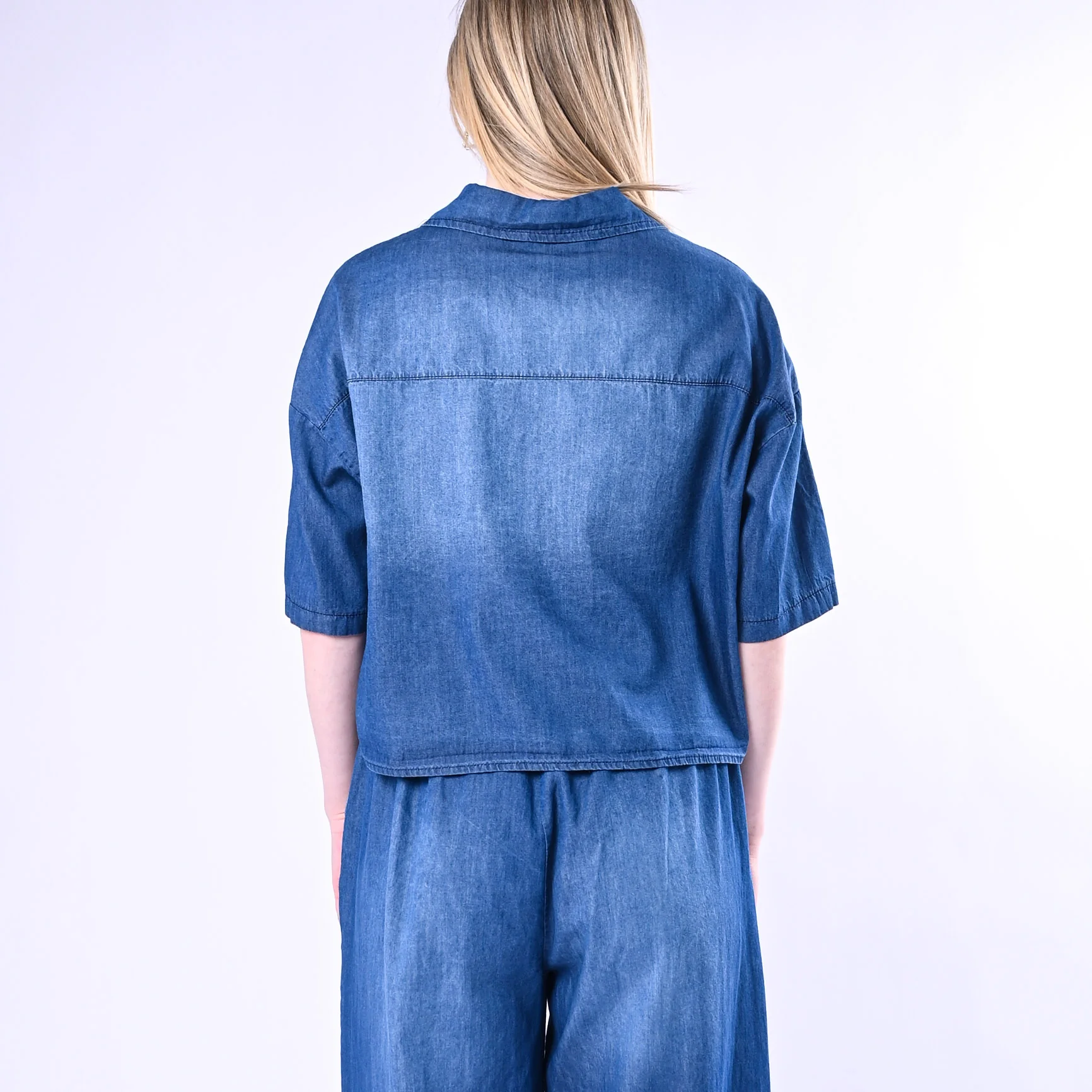 HAVEONE - CAMICIA OVER MEZZA MANICA IN CHAMBRAY ART.CNO-Q302/J - Image 4