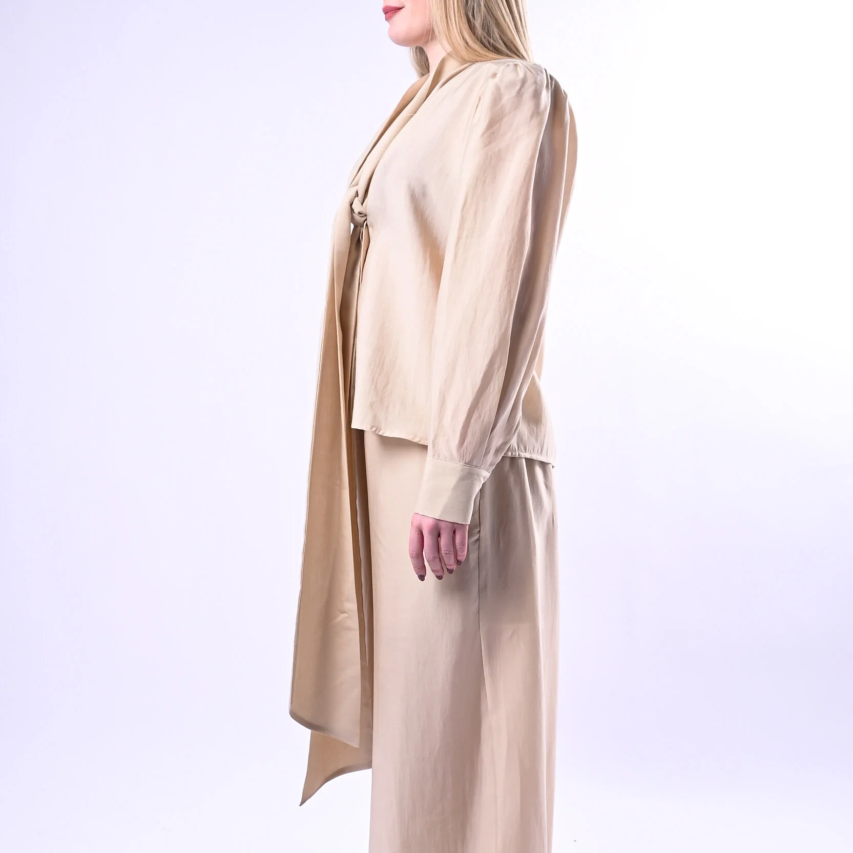 HAVEONE - CAMICIA SPALLA ARRICCIO E FUSCIACCA ART.CMA-Q266/B - BEIGE - Image 3