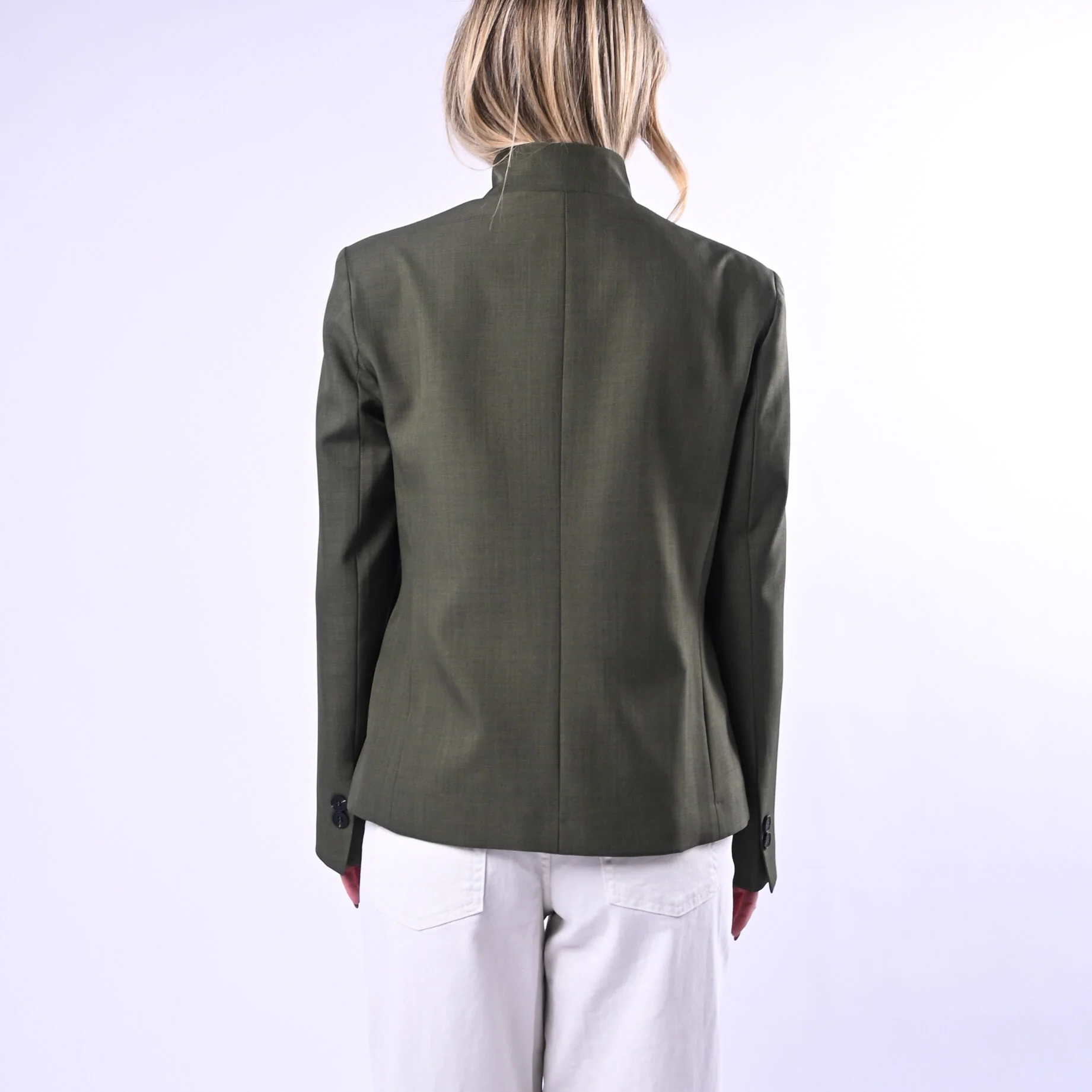 HAVEONE - GIACCA COREANA BOTTONI SPOSTATI ART.JMN-Q090 - MILITARE - Image 3