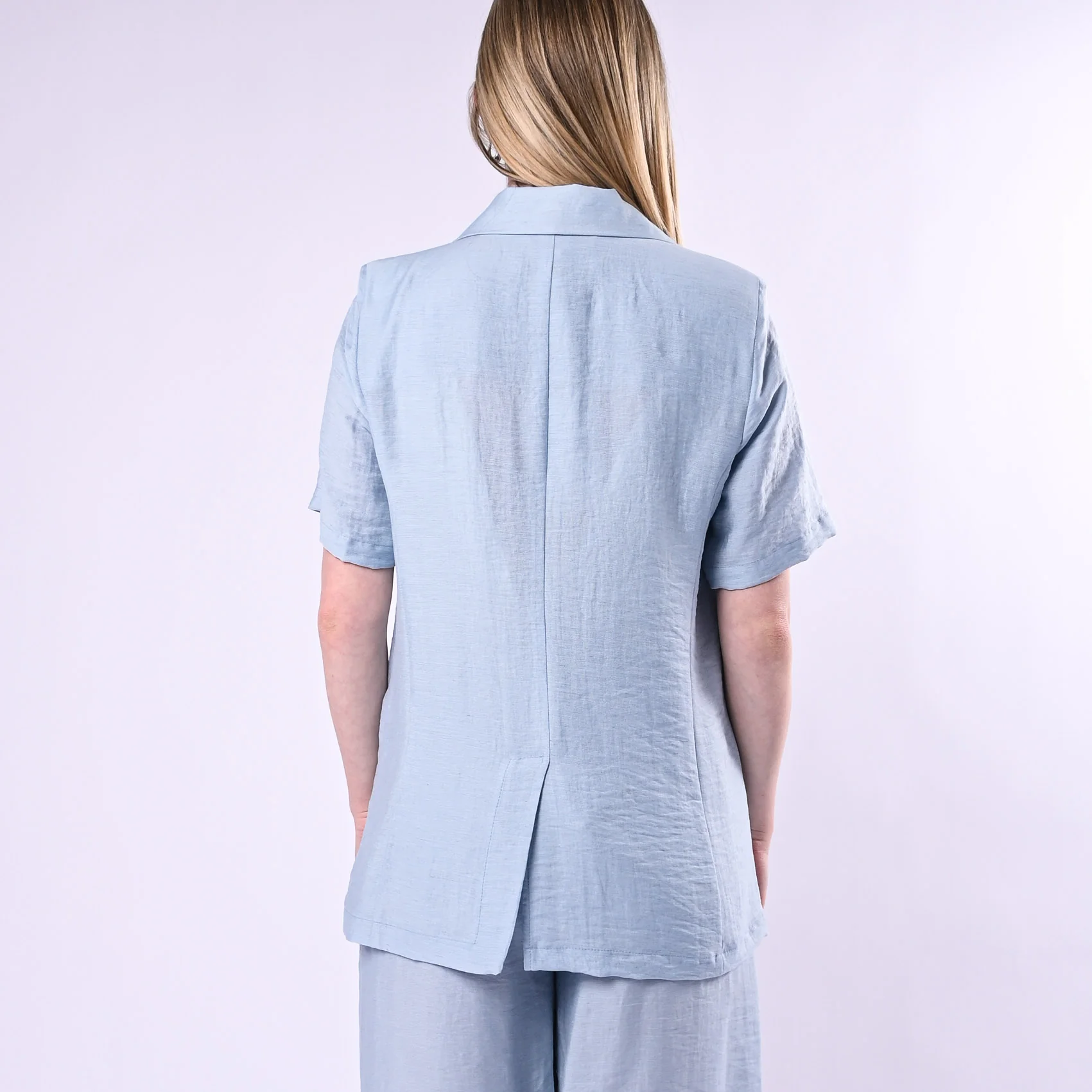 HAVEONE - GIACCA MEZZA MANICA RAYON/LINO
ART.JIA-Q136/C - CELESTE - Image 5