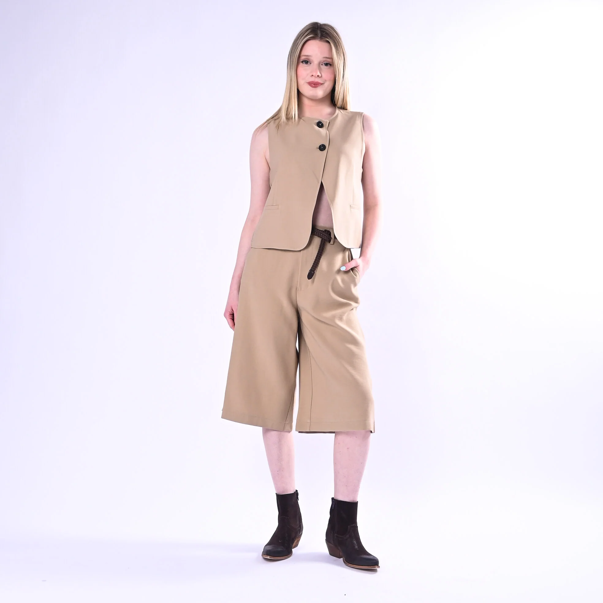 HAVEONE - GILET DUE BOTTONI IN VISCOSA ART.LNM-Q034/S - SAFAFRI