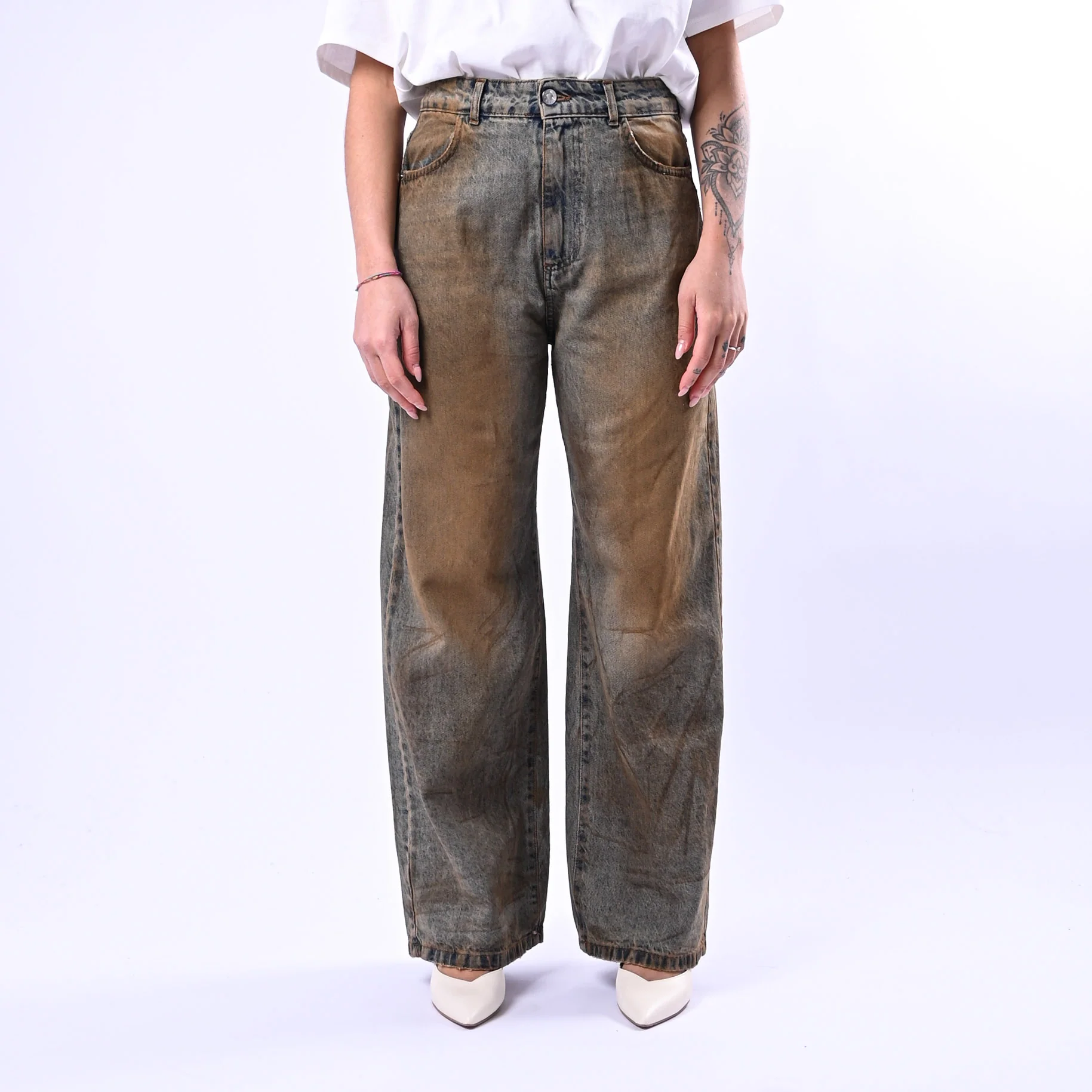 HAVEONE - JEANS AMELIE SUPERPOCKET ART.PGZ-Q118 - SPENNELLATO RUGGINE - Image 2