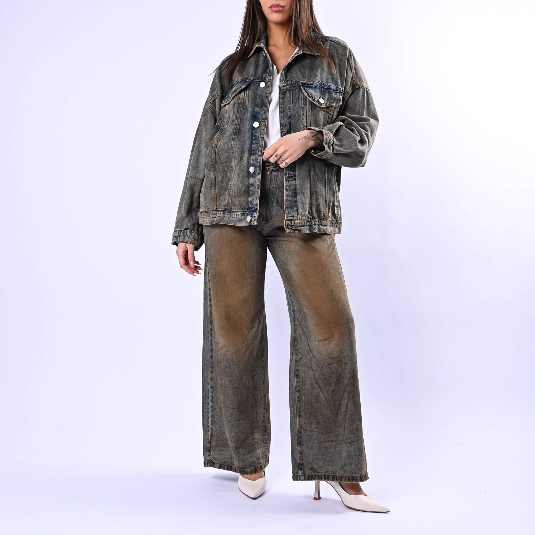 HAVEONE - JEANS AMELIE SUPERPOCKET ART.PGZ-Q118 - SPENNELLATO RUGGINE - Image 5