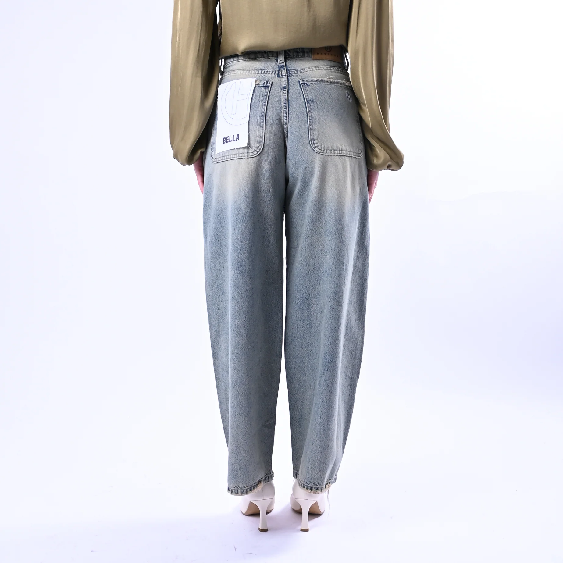 HAVEONE - JEANS MODELLO BELLA ART.PLS-Q029 - LAVAGGIO CHIARO AL THE' - Image 4