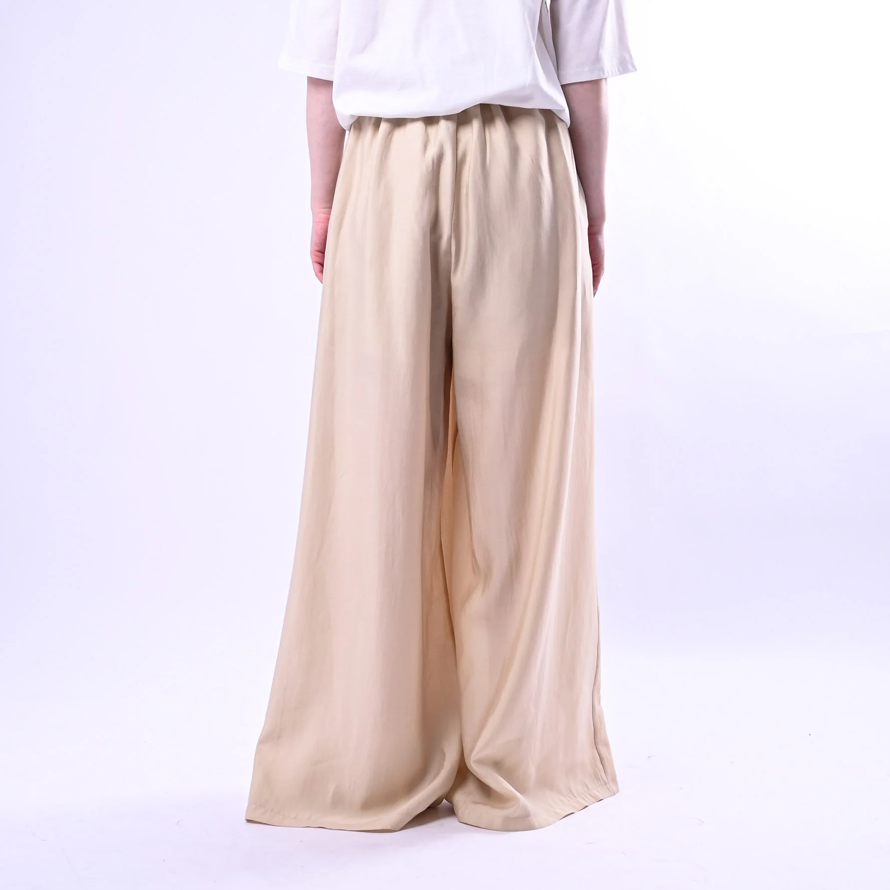 HAVEONE - PANTALONE AMPIO IN LYOCELL ART.PMA-Q400/B - BEIGE - Image 4
