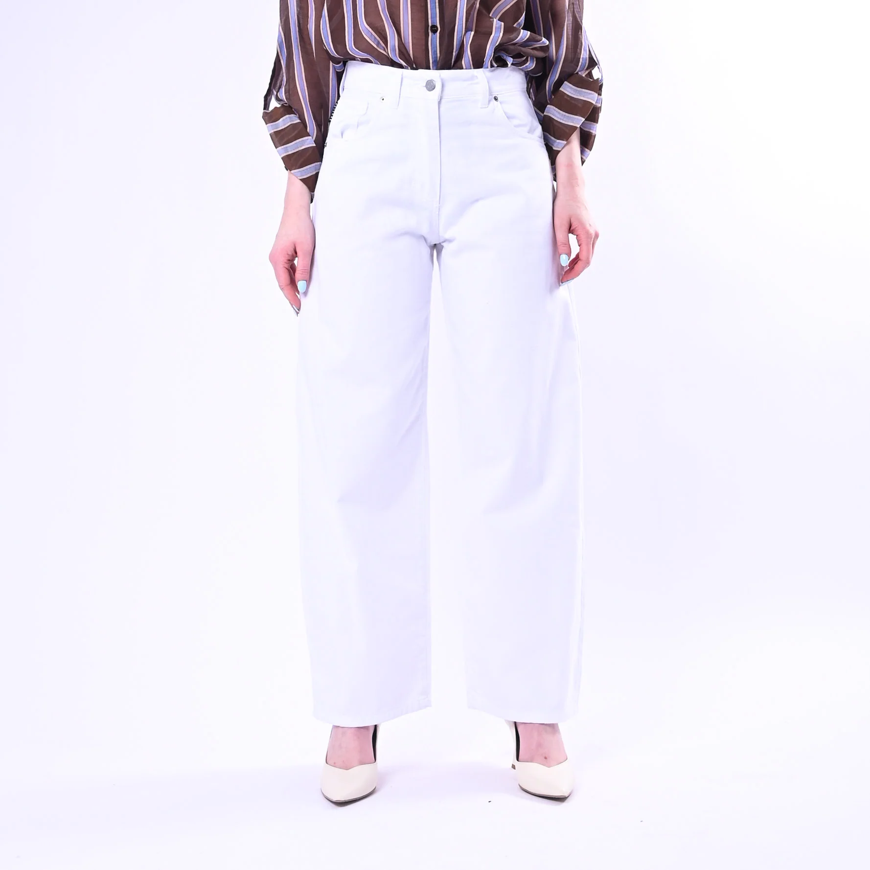 HAVEONE - PANTALONE BELLA BULL DENIM ART.PLS-Q052/B - BIANCO - Image 2