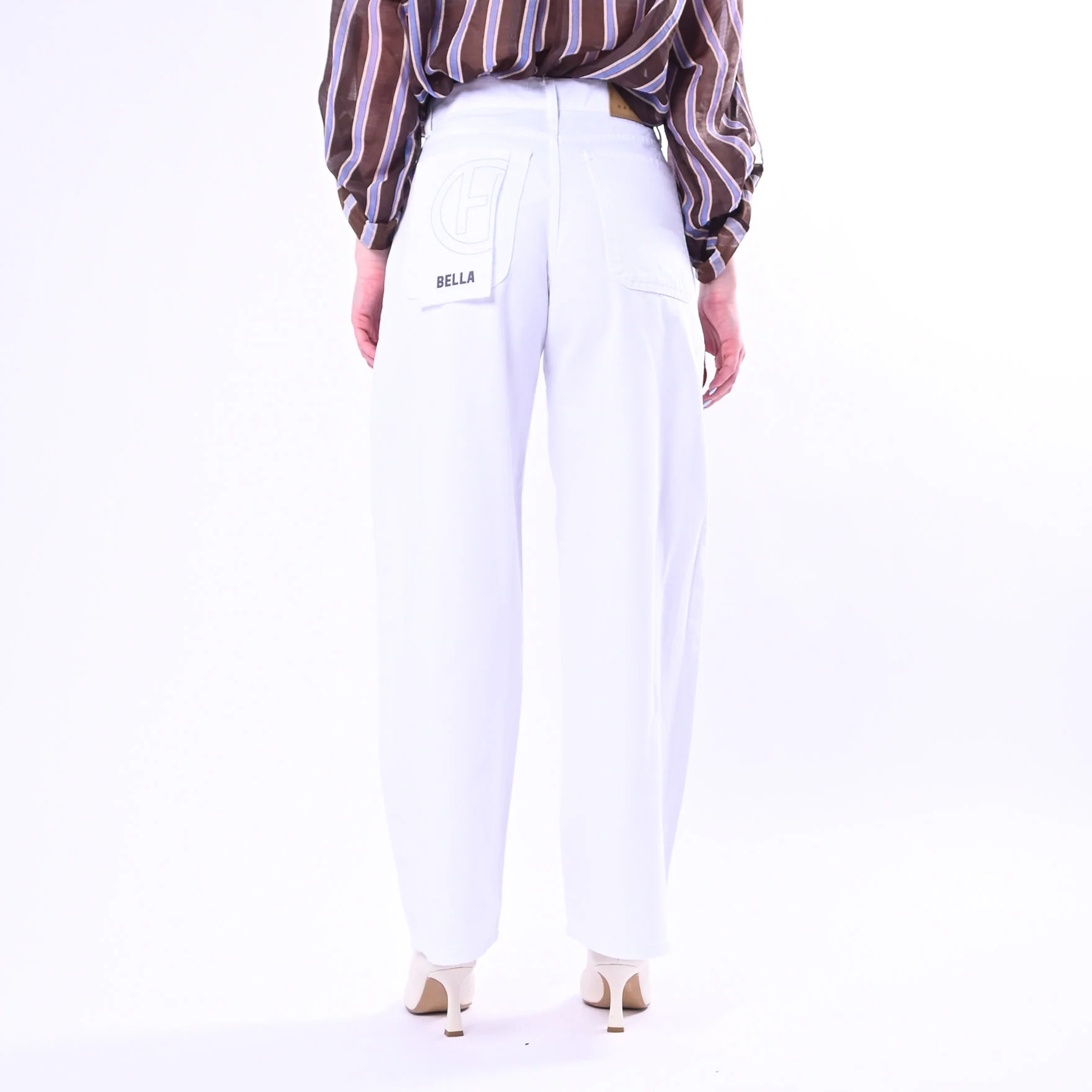 HAVEONE - PANTALONE BELLA BULL DENIM ART.PLS-Q052/B - BIANCO - Image 4