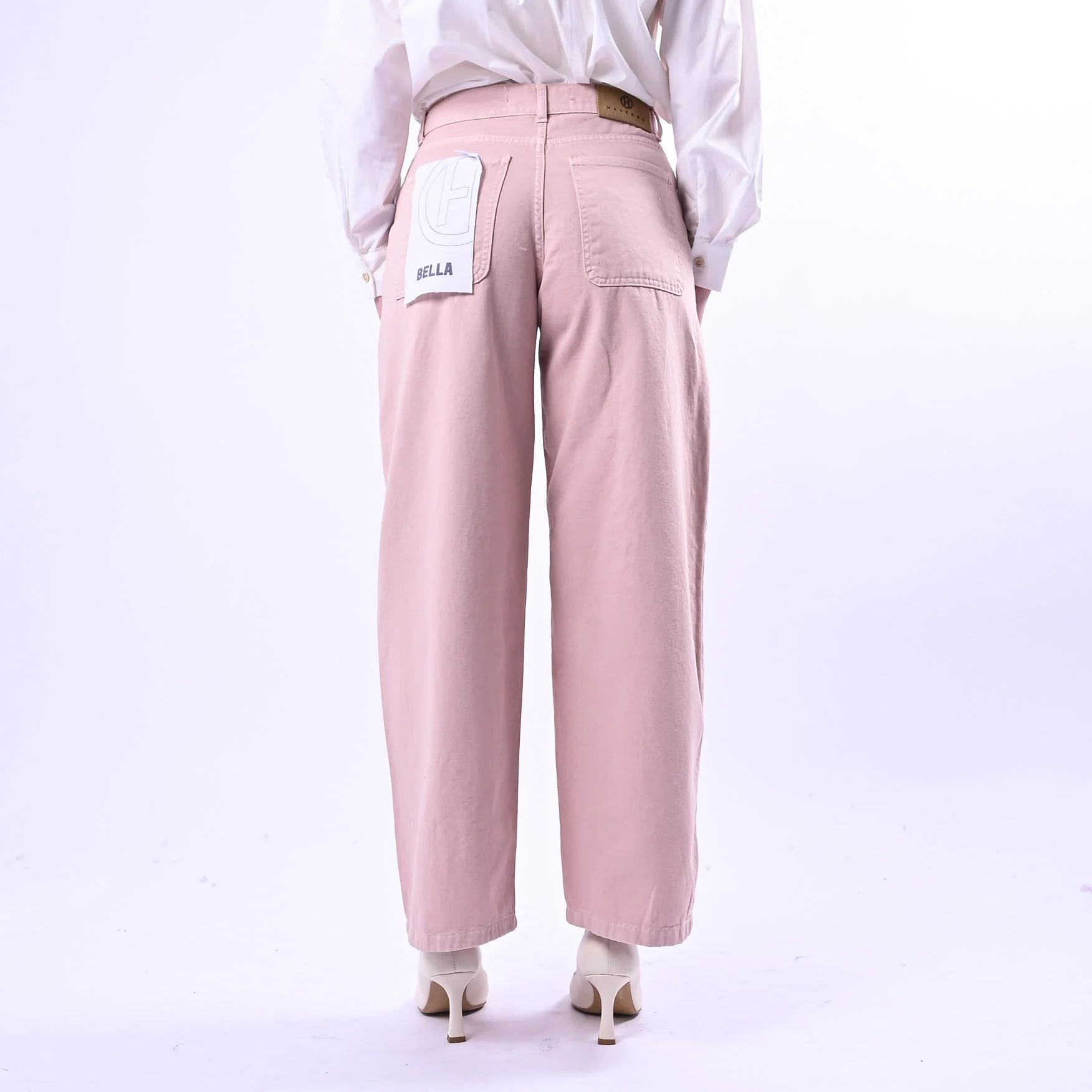 HAVEONE - PANTALONE BELLA BULL DENIM ART.PLS-Q052 - ROSA - Image 4