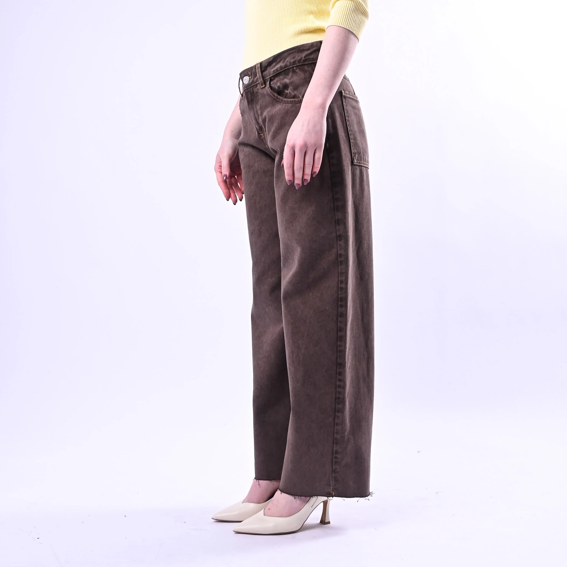 HAVEONE - PANTALONE BULL DENIM TAGLIO VIVO ART.PGZ-Q116 - LAVATO MORO - Image 3