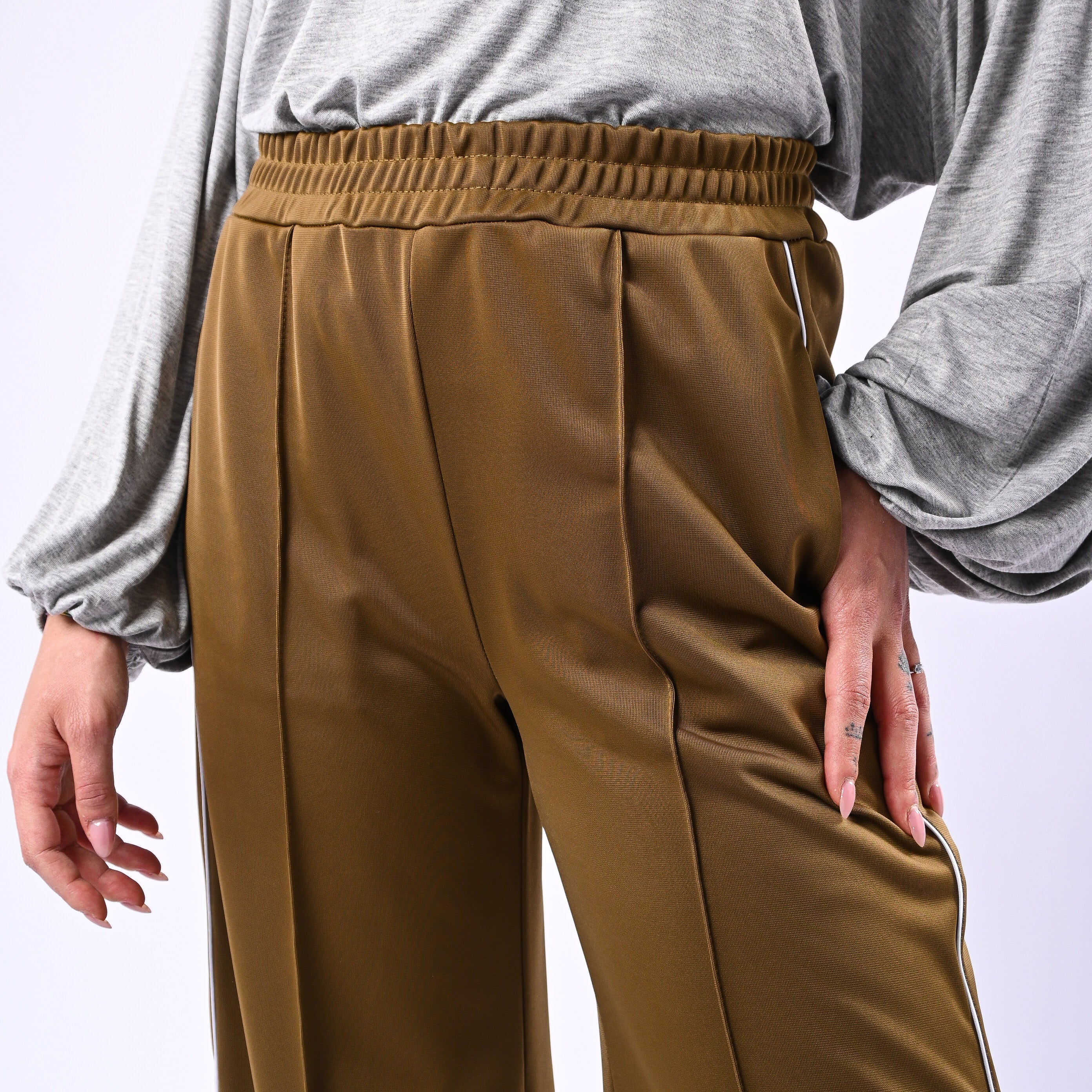 HAVEONE - PANTALONE PALAZZO ACETATO ART.PVS-Q166 - OLIO - Image 5
