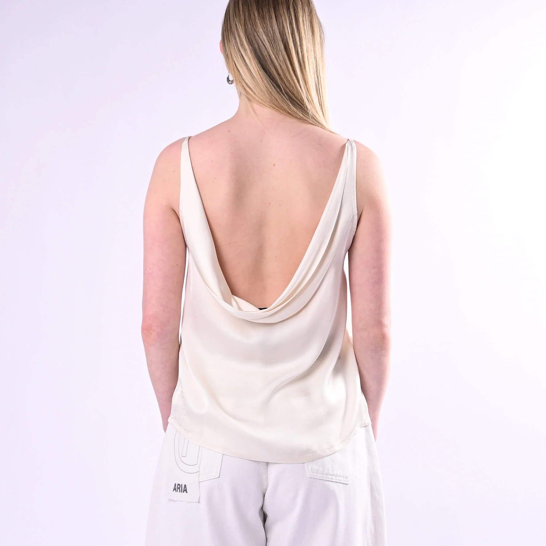 HAVEONE - TOP GRONDA CON SPALLINA ART.RWG-Q189/B - BURRO - Image 4