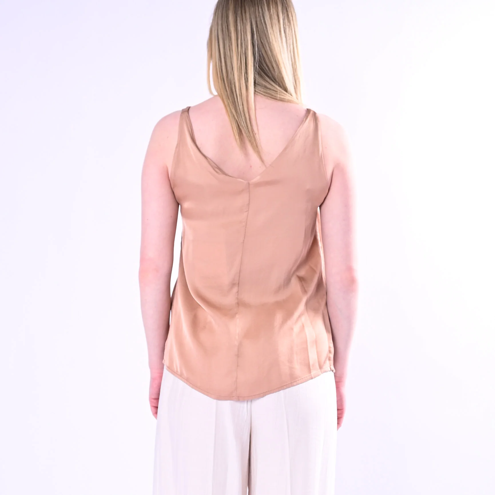 HAVEONE - TOP SCOLLO V IN VISCOSA ART.RWG-Q014/B - BLUSH - Image 3