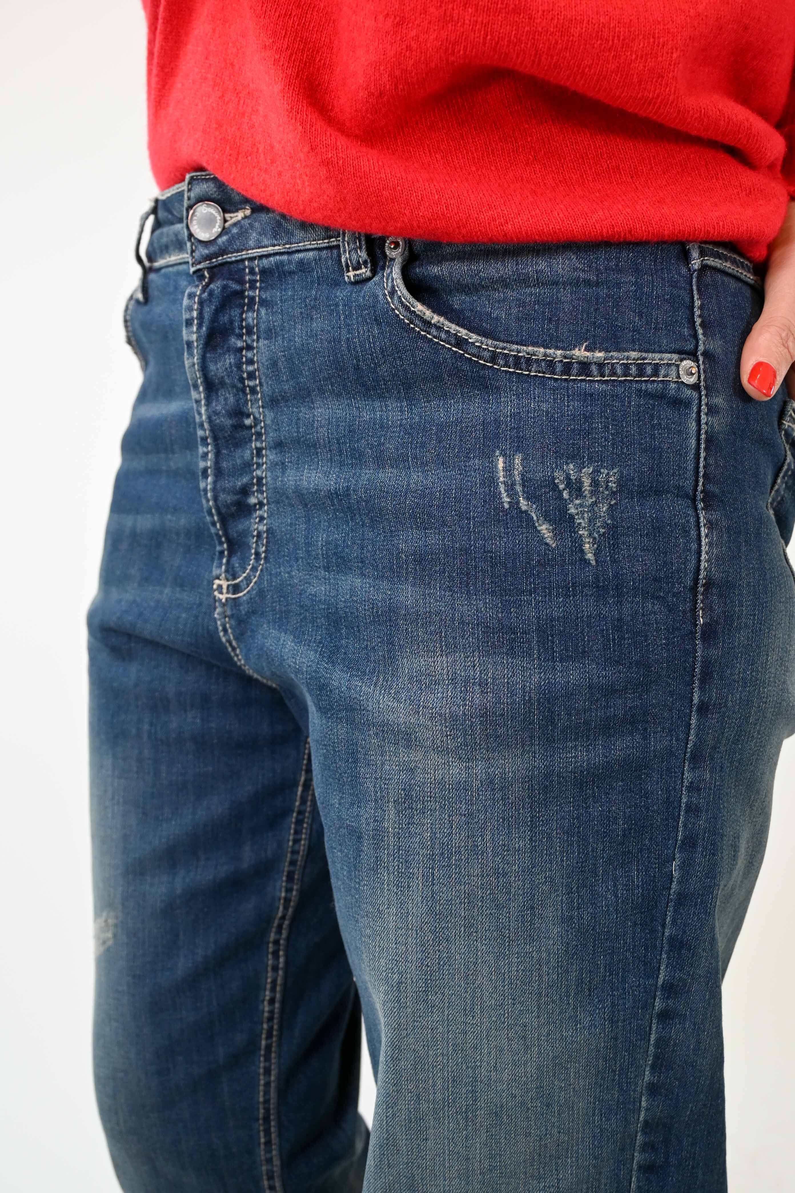 JEANS BAGGY ELASTICIZZATO LAVAGGIO MEDIO - Image 4