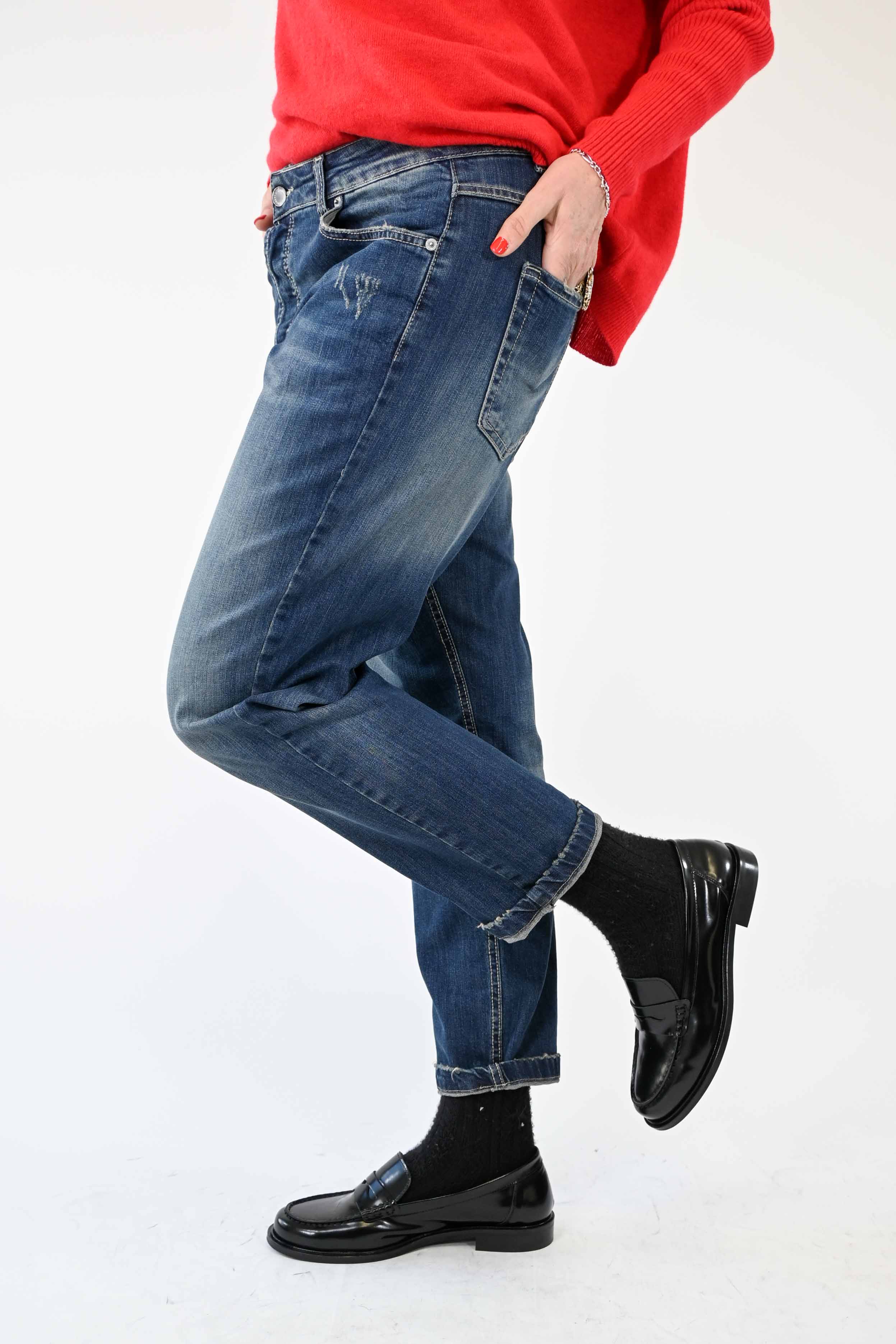 JEANS BAGGY ELASTICIZZATO LAVAGGIO MEDIO - Image 5